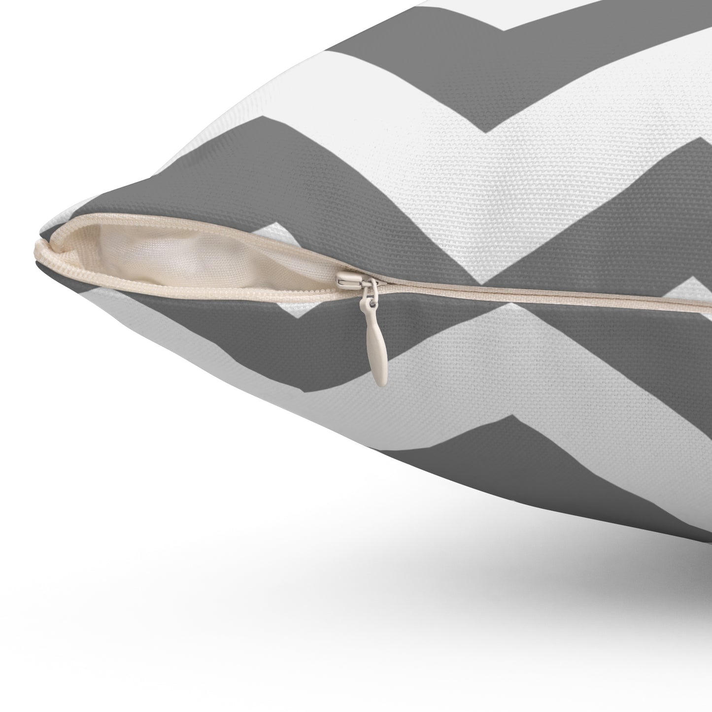 Chevron Gray and White Throw Pillow