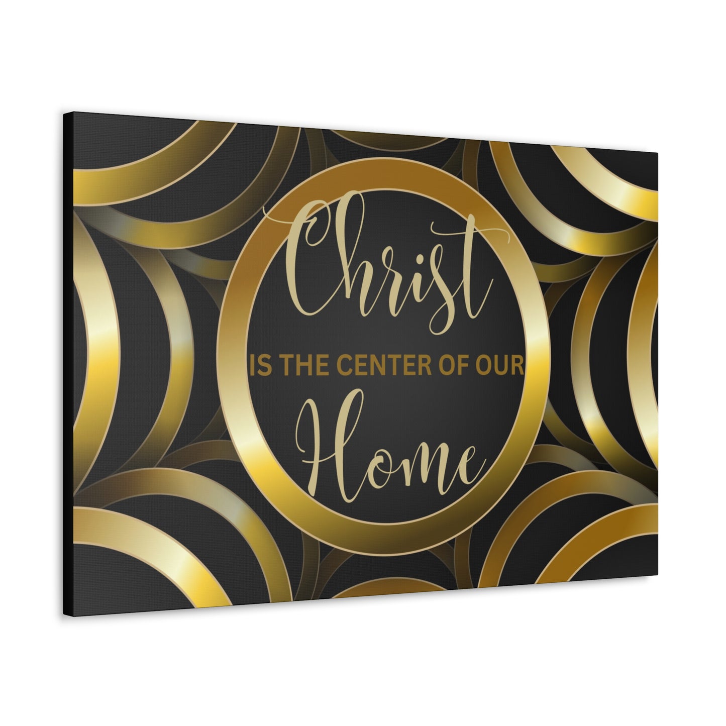 Christian Wall Art: Christ Is the Center of Our Home (Wood Frame Ready to Hang)