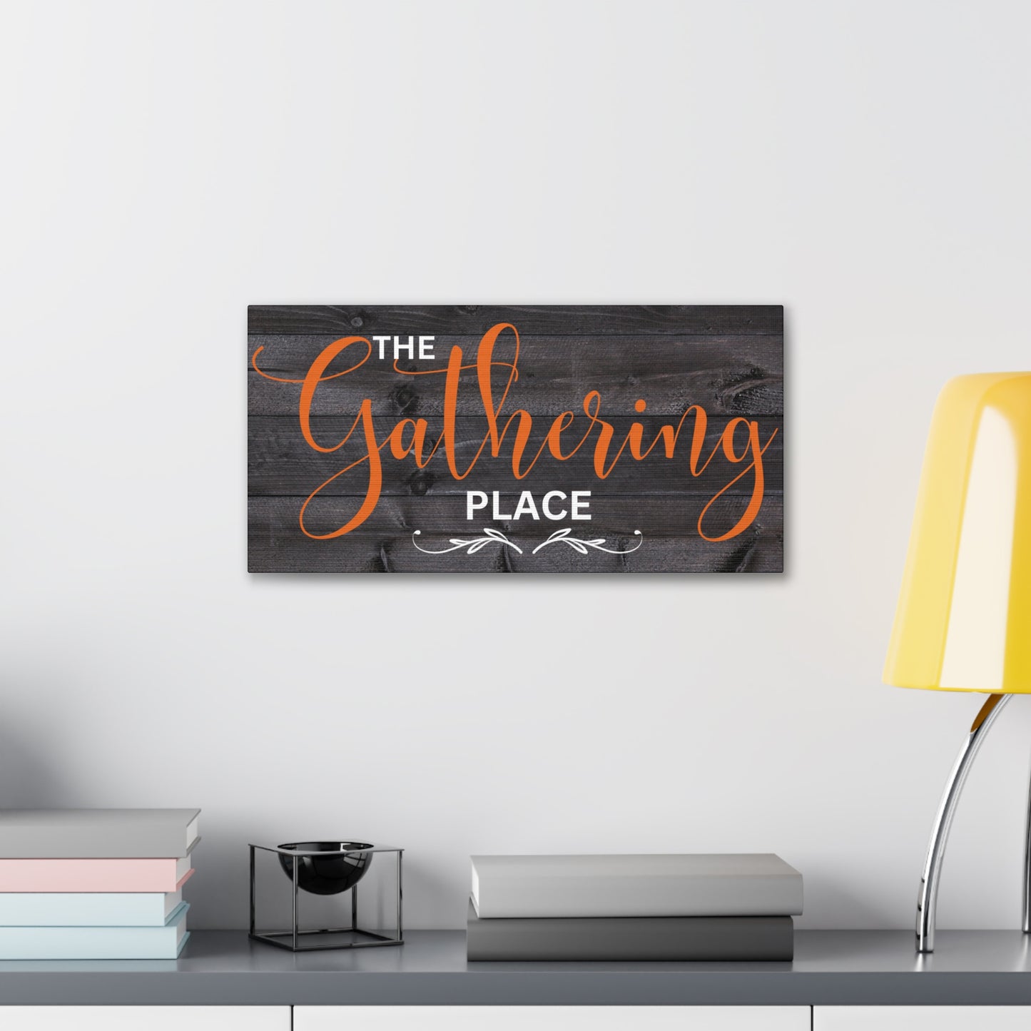 Christian Wall Art: The Gathering Place (Wood Frame Ready to Hang)