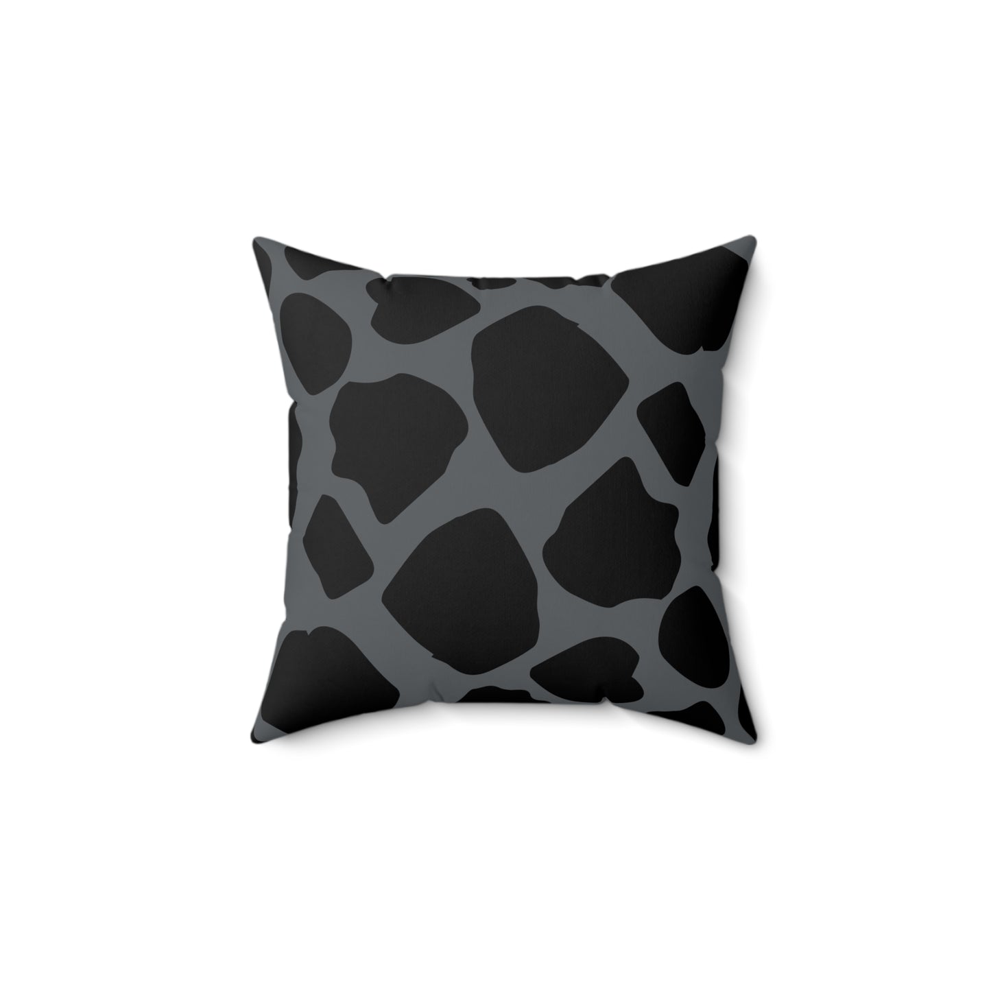 Cow Print Gray Throw Pillow