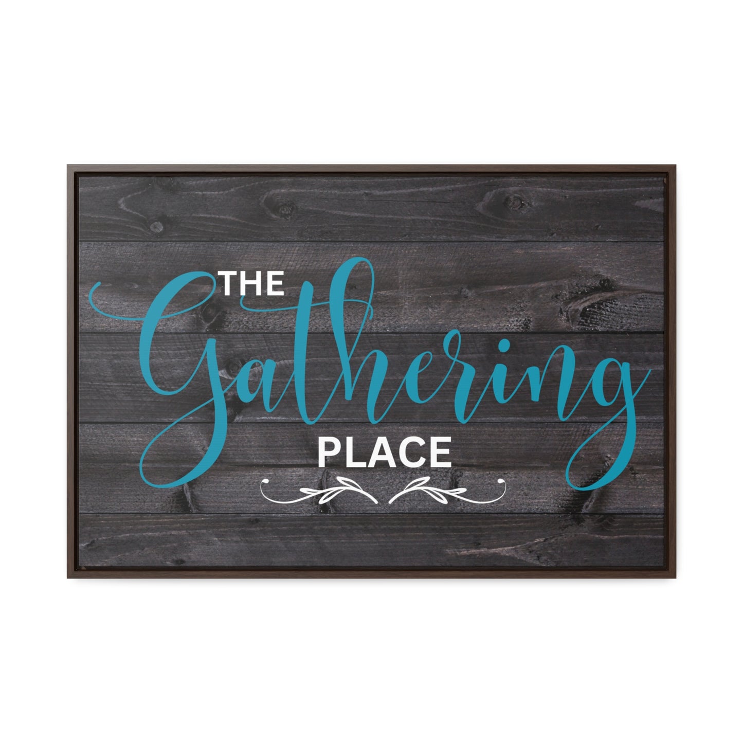 Christian Wall Art: The Gathering Place (Floating Frame)