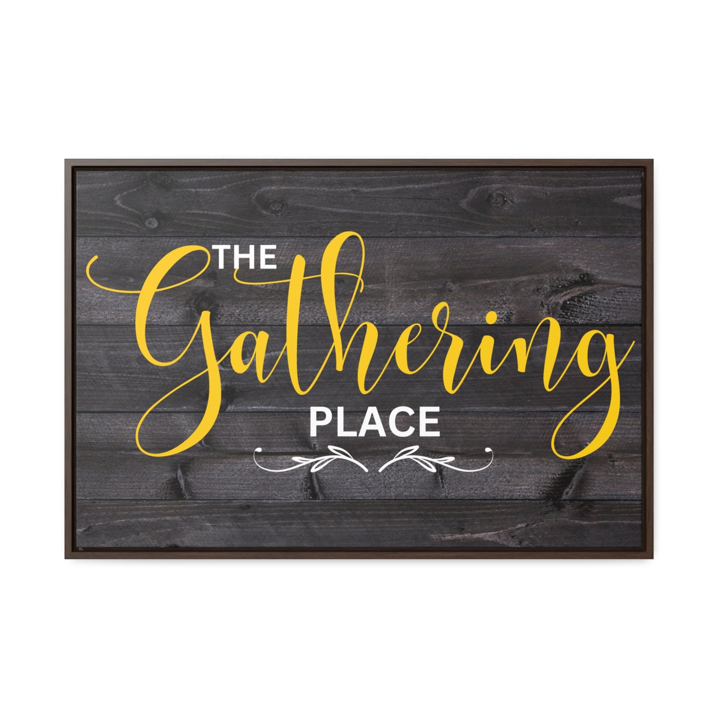 Christian Wall Art: The Gathering Place (Floating Frame)