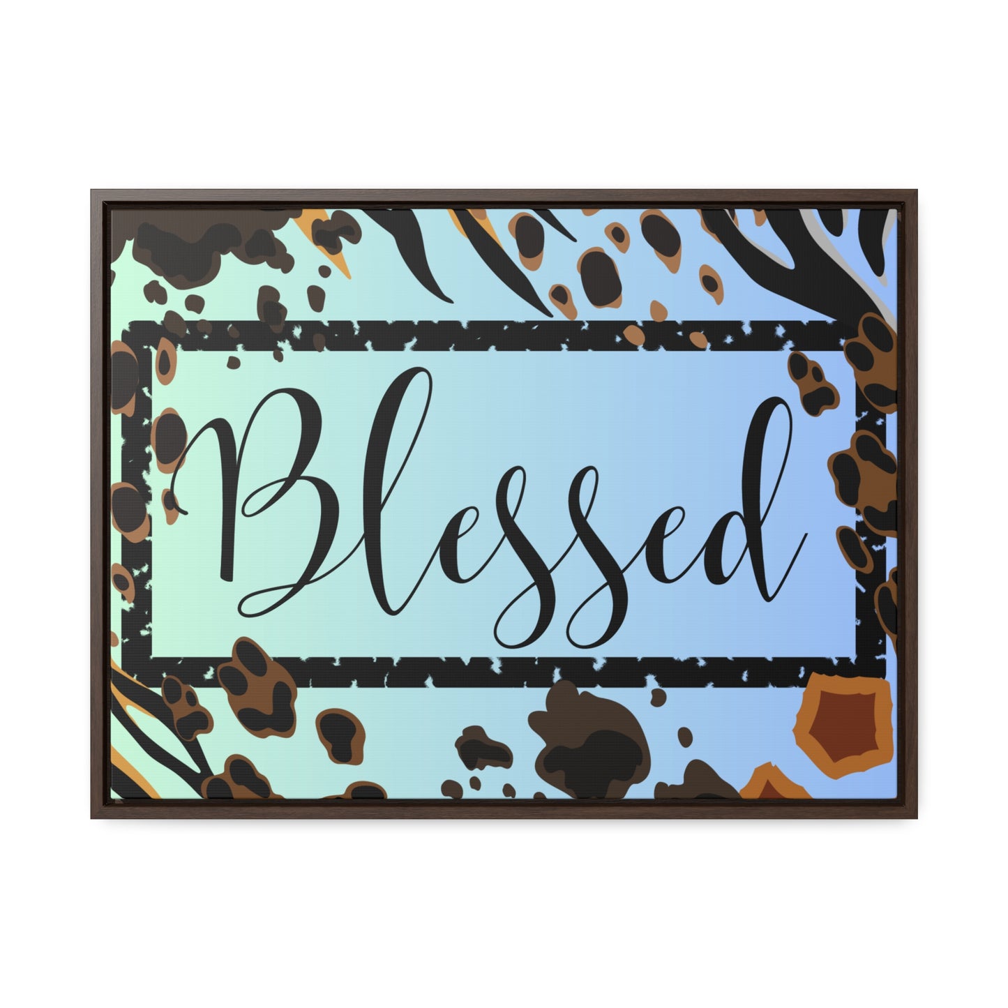 Christian Wall Art: Blessed (Floating Frame)