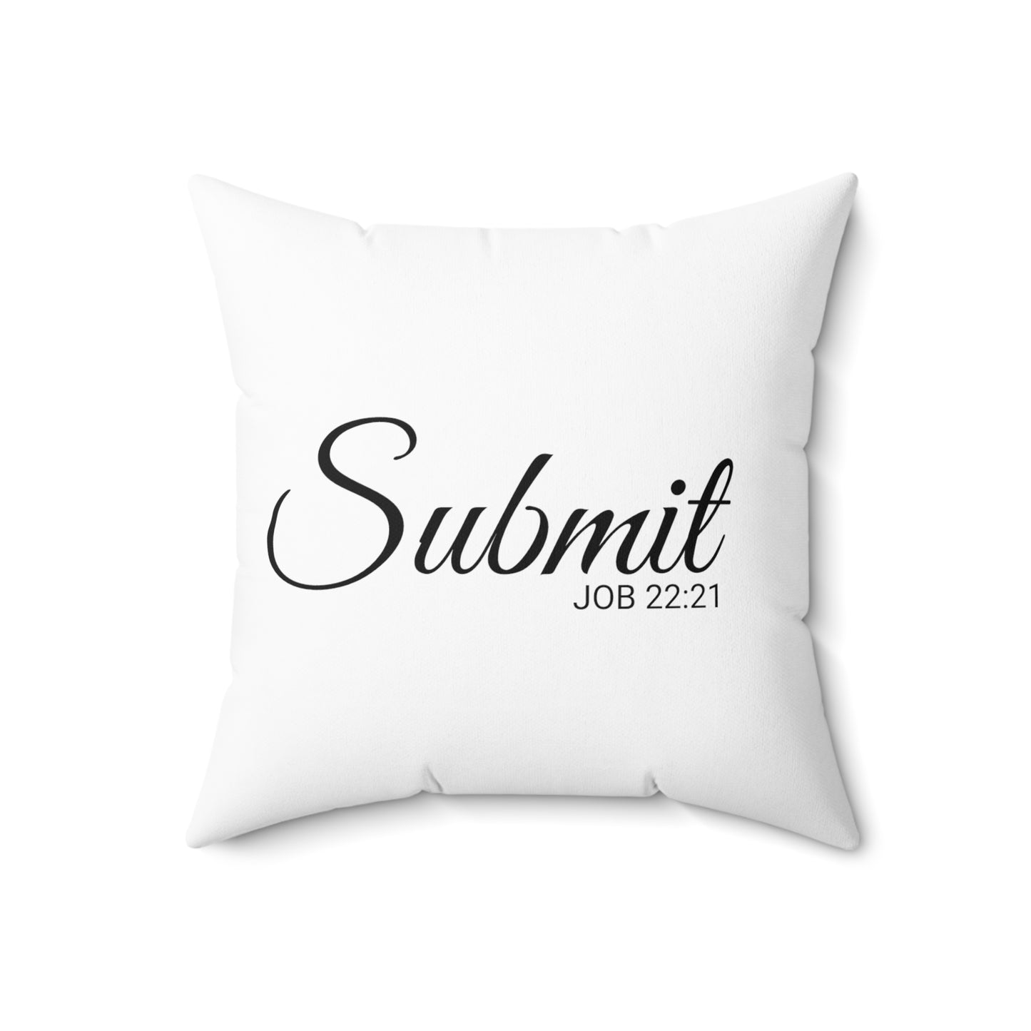 Scripture Submit Job 22:21 Bible Verse Throw Pillow