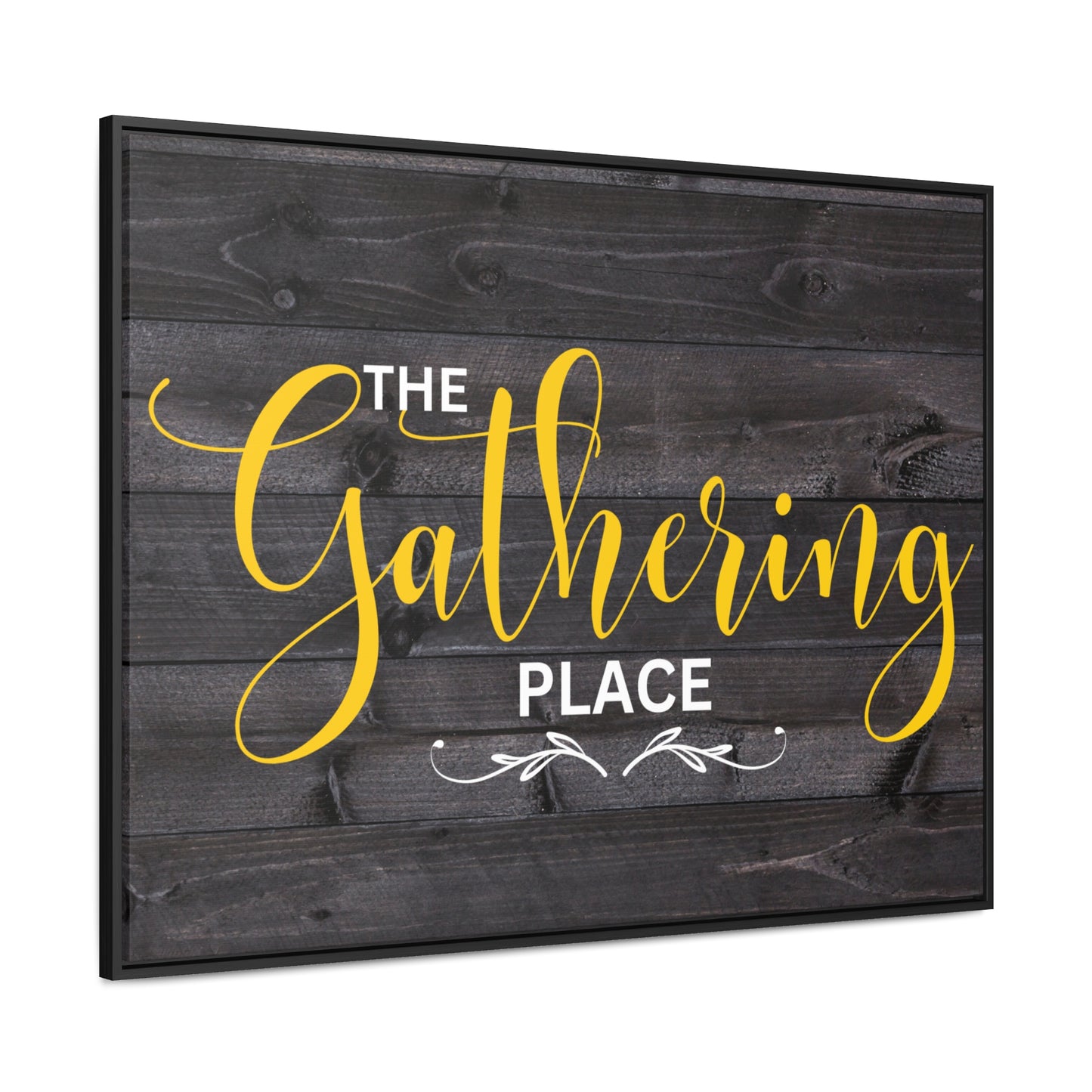 Christian Wall Art: The Gathering Place (Floating Frame)