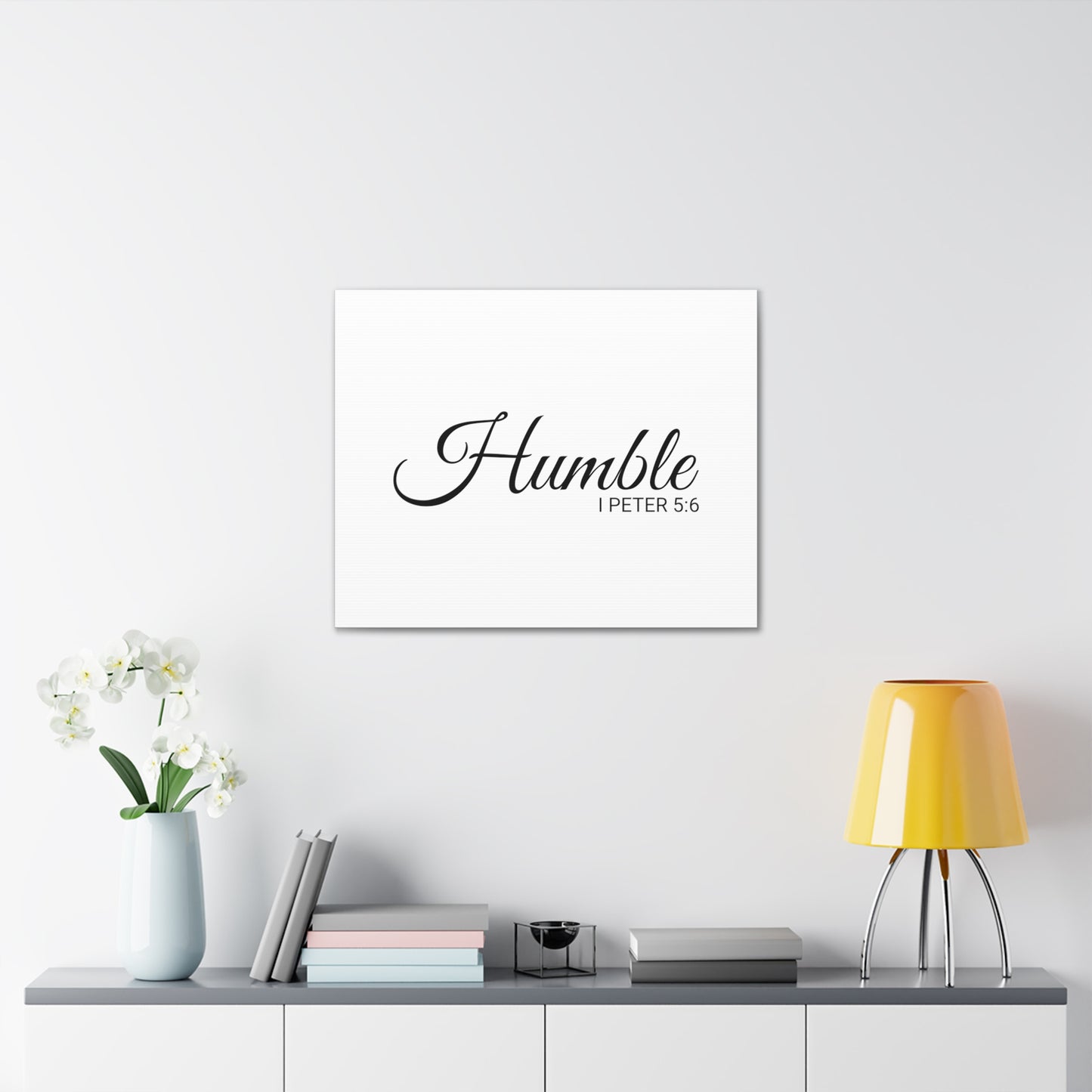 Christian Wall Art "Humble" Verse I Peter 5:6 Ready to Hang Unframed