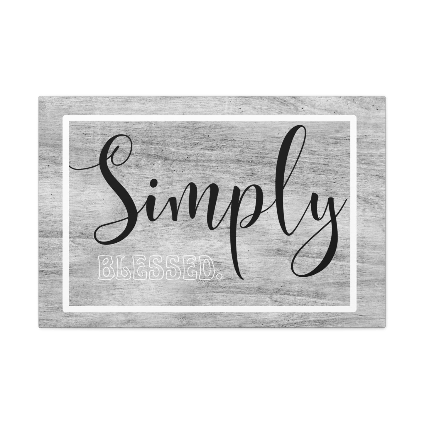 Christian Wall Art: Simply Blessed (Wood Frame Ready to Hang)