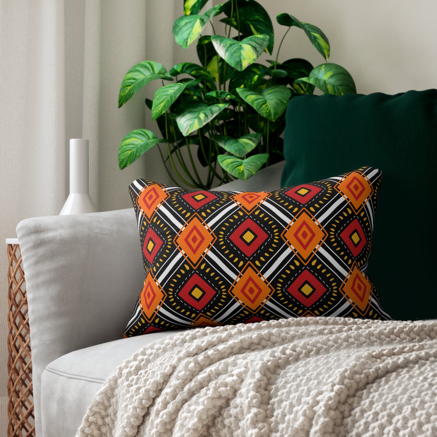 Ikat Style Accent Pillow