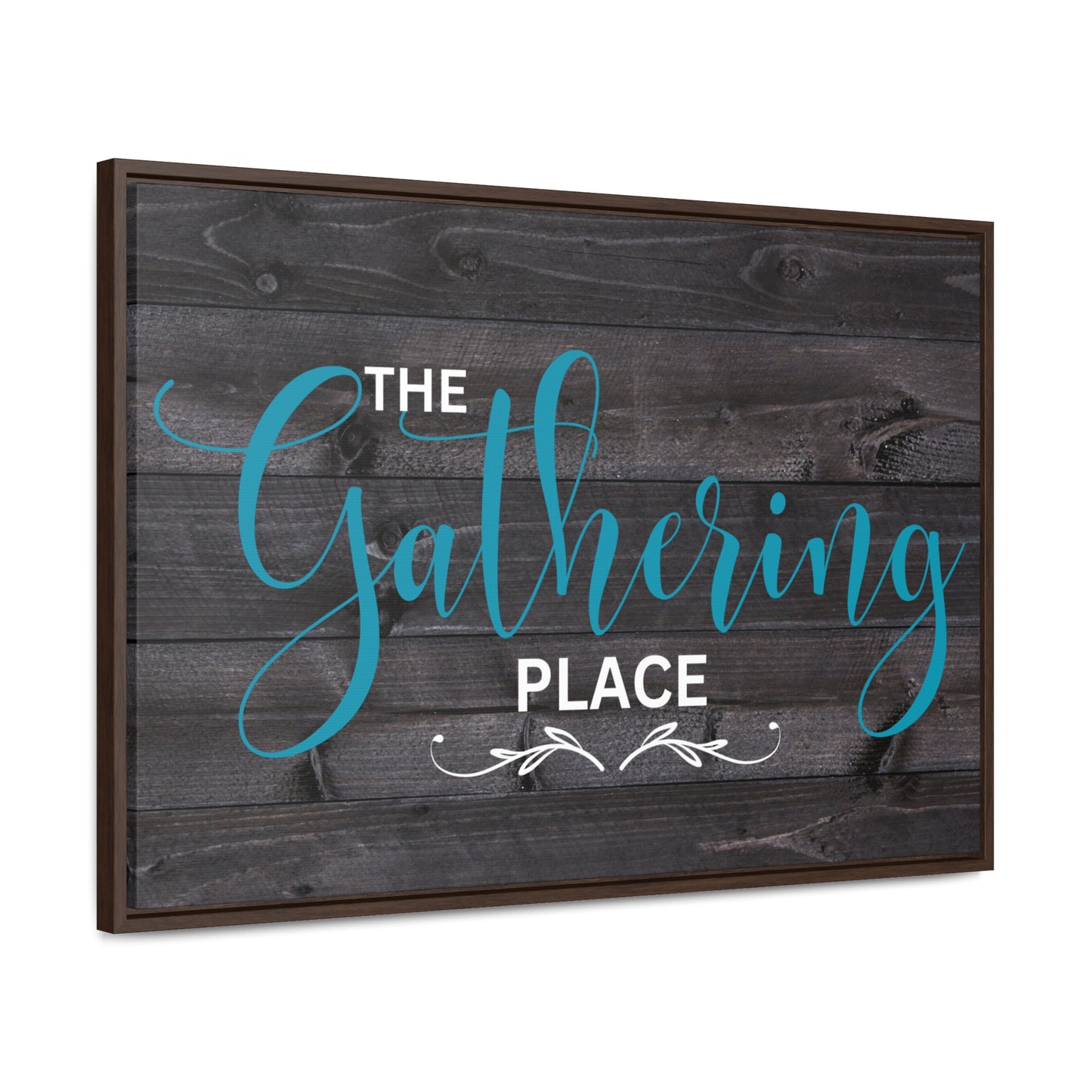 Christian Wall Art: The Gathering Place (Floating Frame)