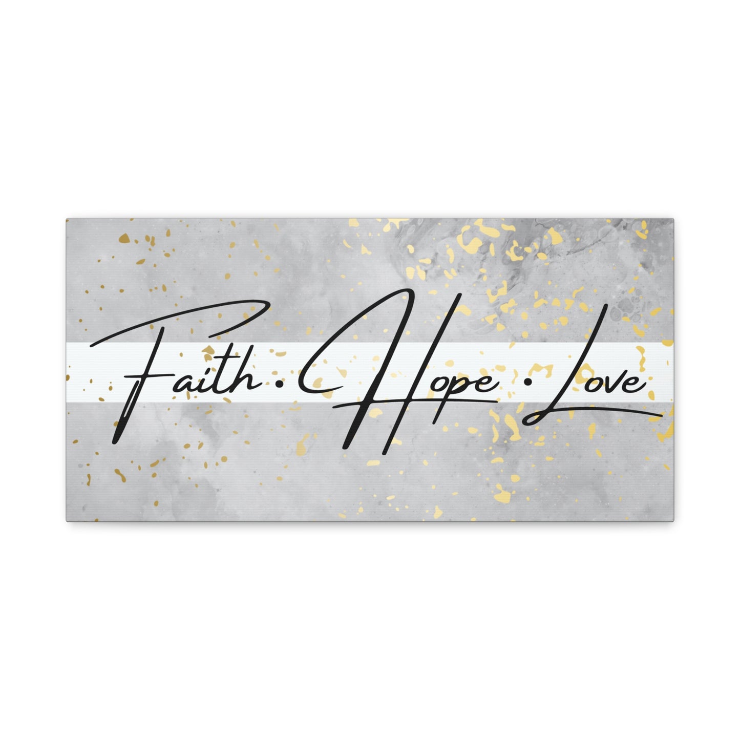 Christian Wall Art: Faith Love Hope (Wood Frame Ready to Hang)