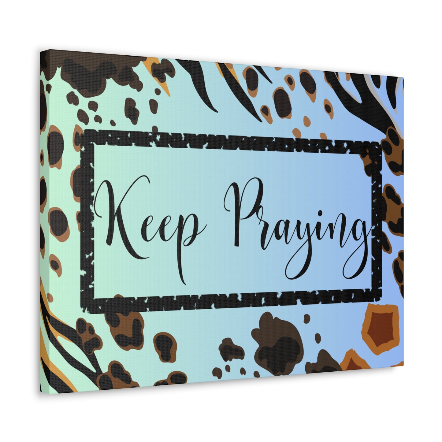 Christian Wall Art: Keep Praying (Wood Frame Ready to Hang)