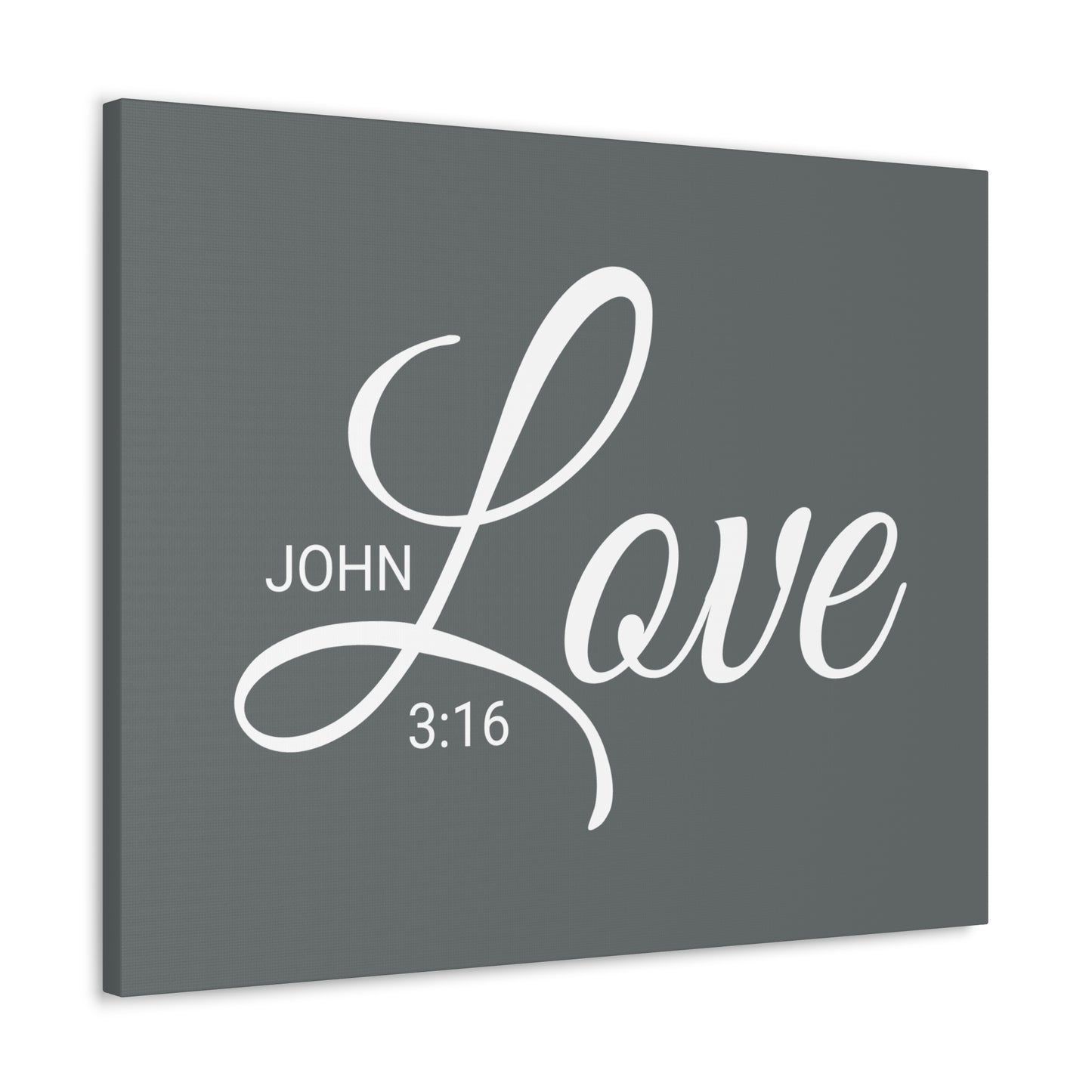 Christian Wall Art "Love" Verse John 3:16 Ready to Hang Unframed