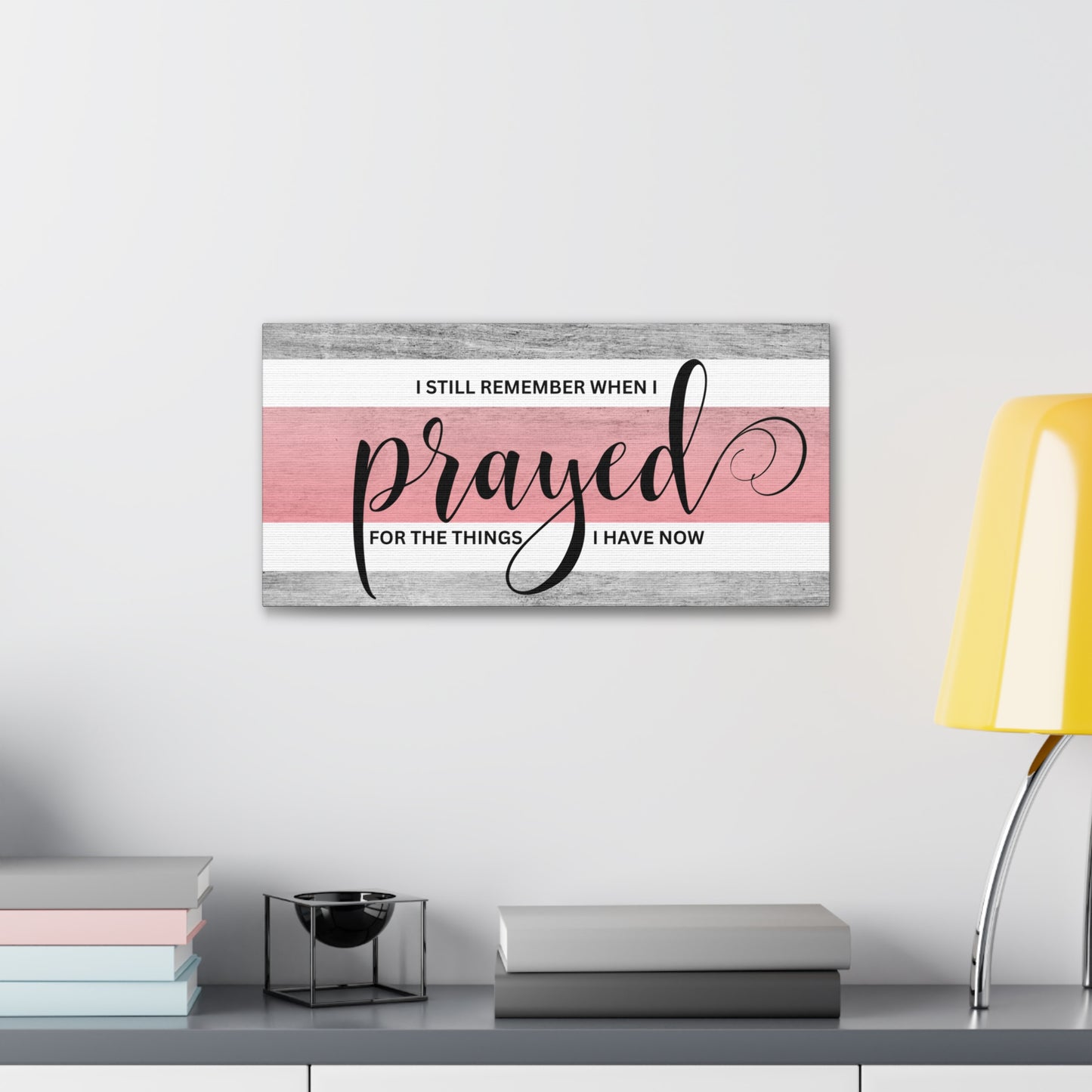 Christian Wall Art: Prayed For (Wood Frame Ready to Hang)