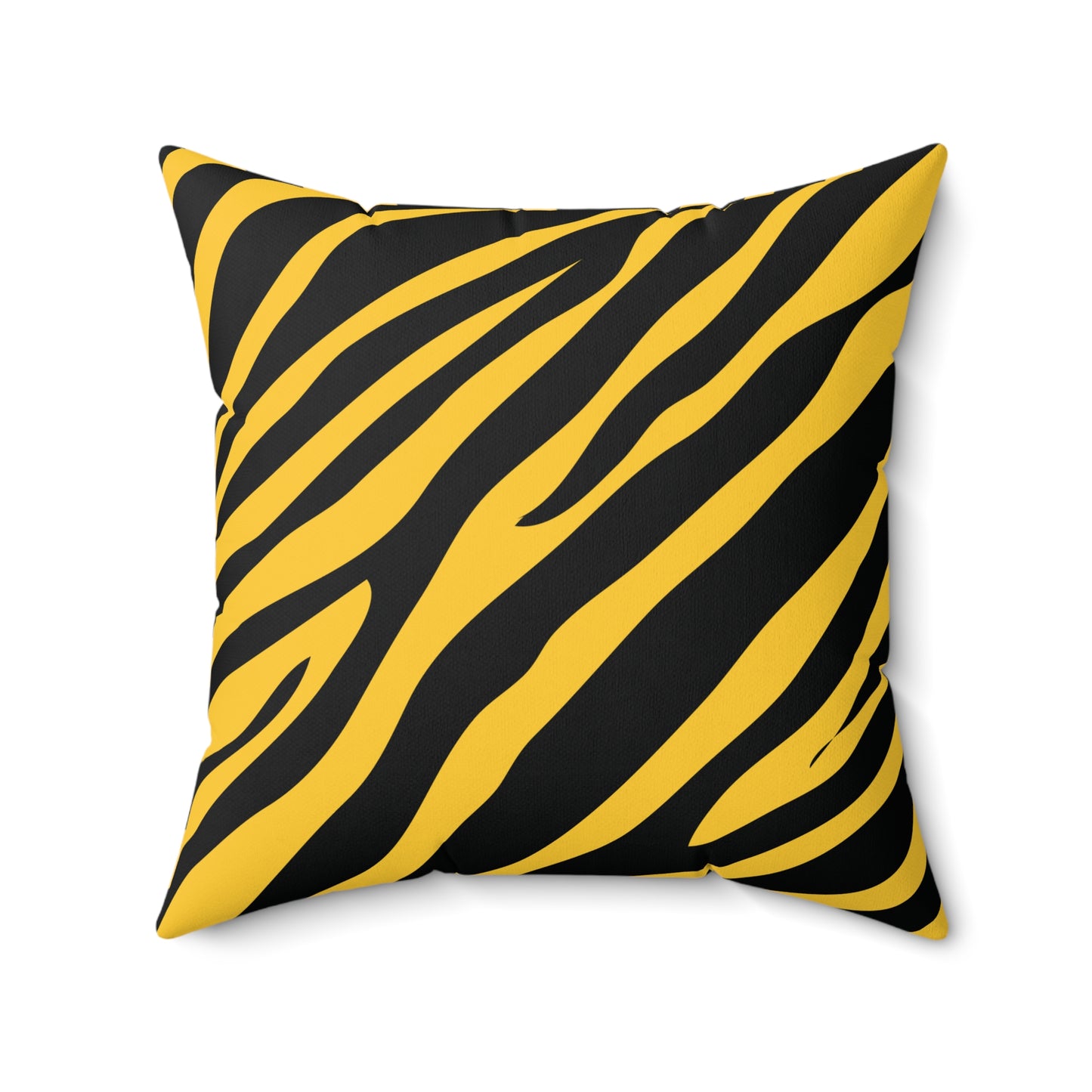 Zebra Print (Dual) Gold Throw Pillow