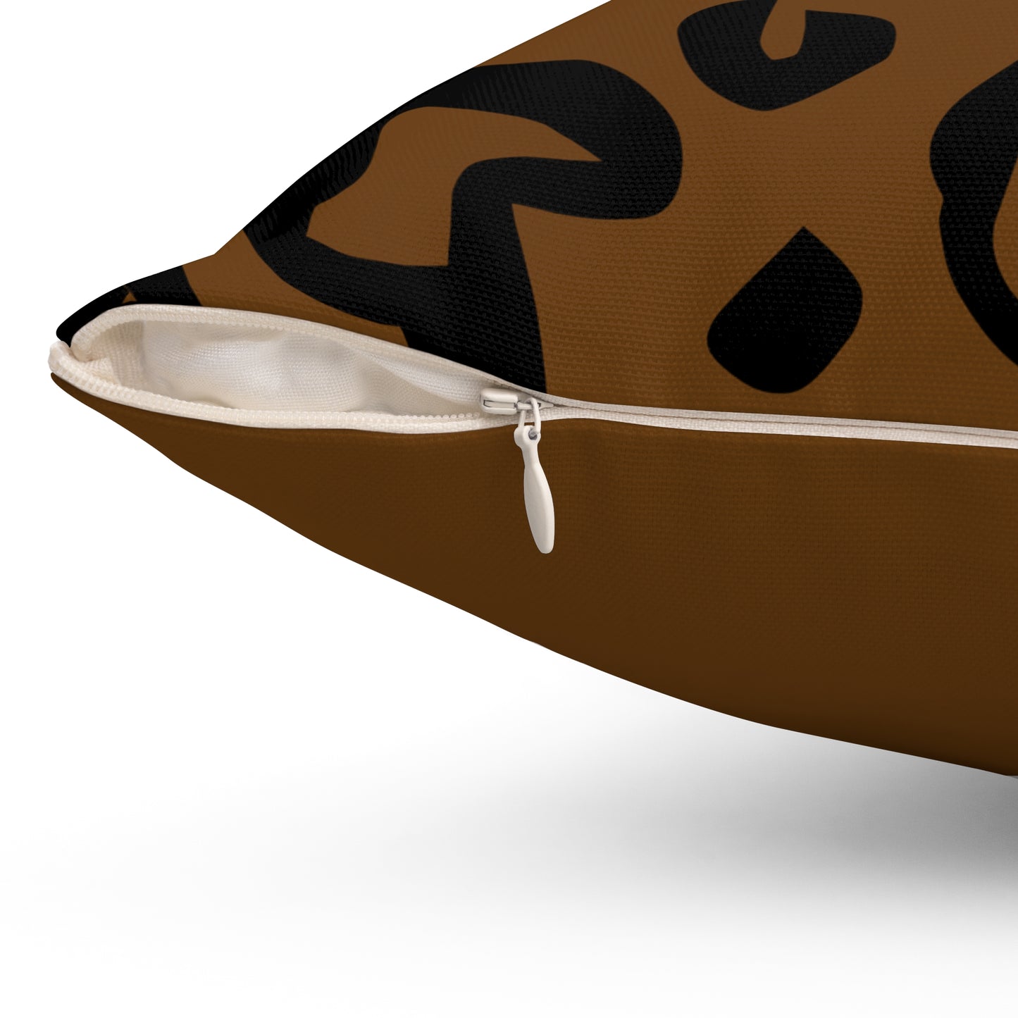 Leopard Print (Dual) Brown Throw Pillow