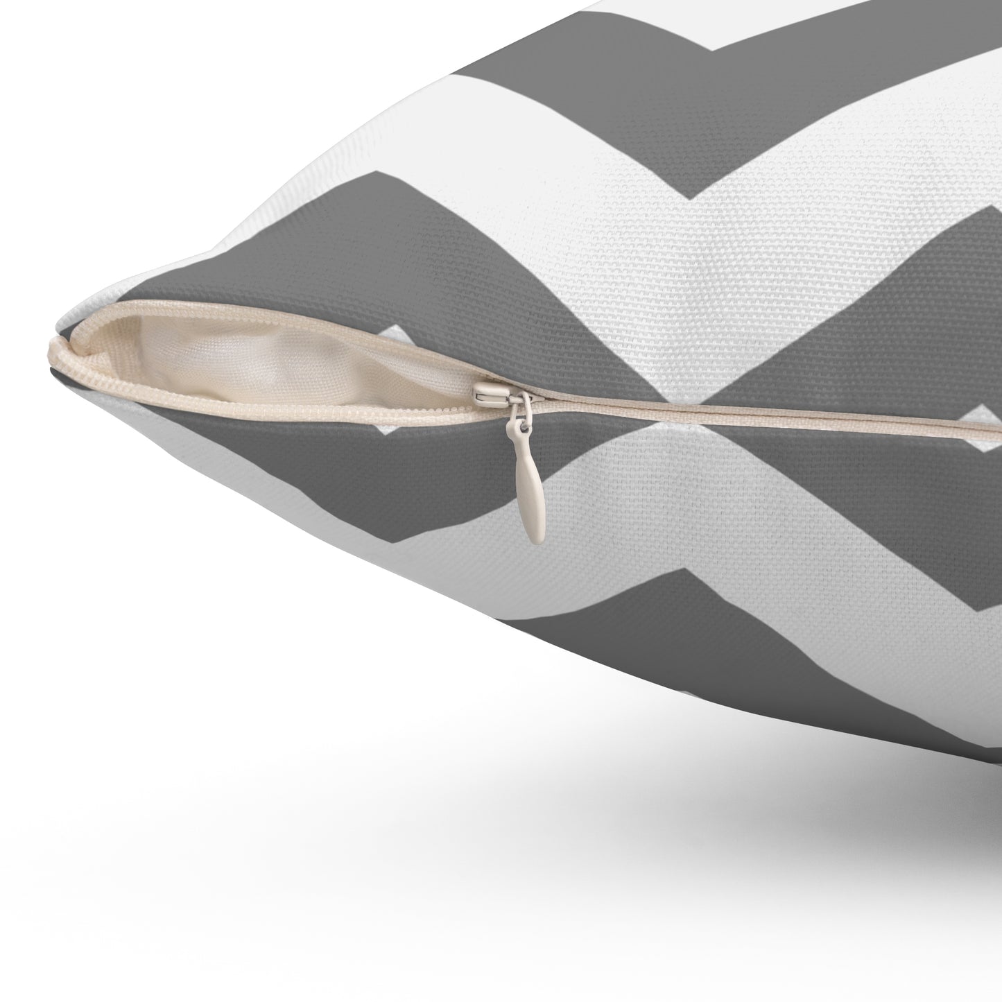 Chevron Gray and White Throw Pillow