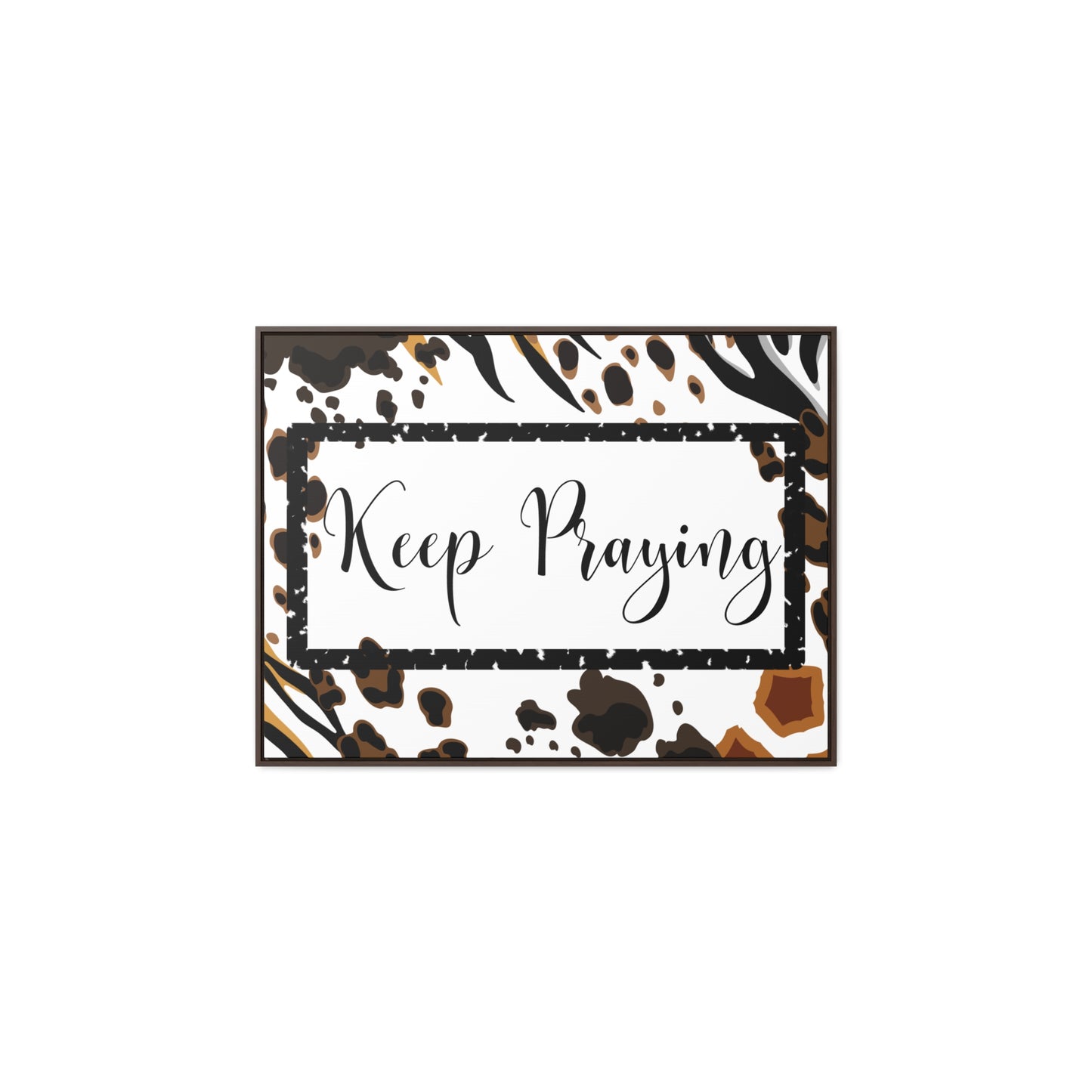 Christian Wall Art: Keep Praying (Floating Frame)