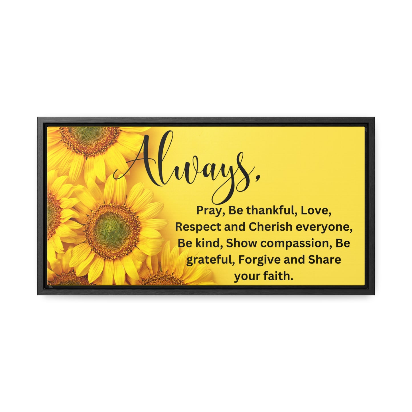 Christian Wall Art: Always...Share Your Faith (Floating Frame)