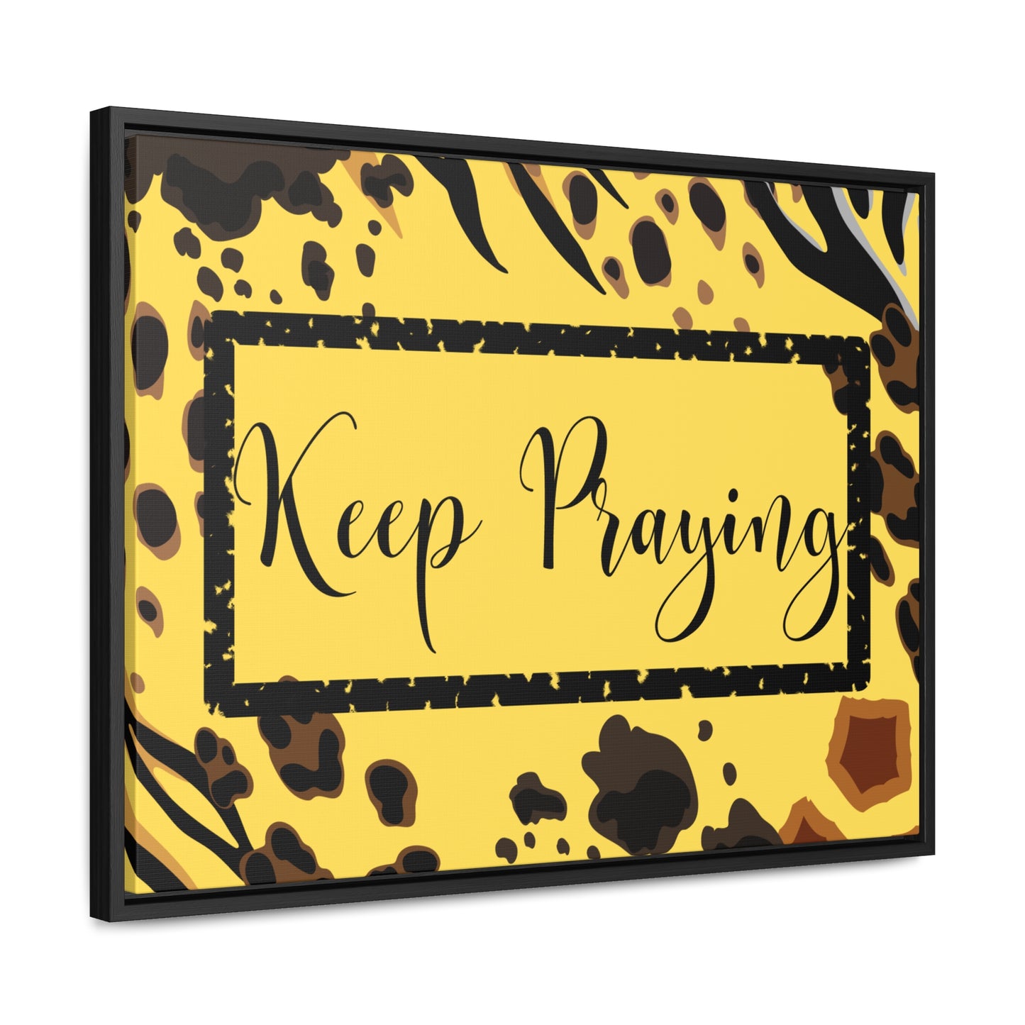 Christian Wall Art: Keep Praying (Floating Frame)