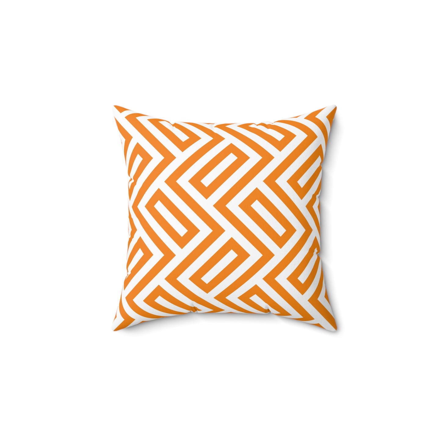 Burnt Orange Geometric Throw Pillow