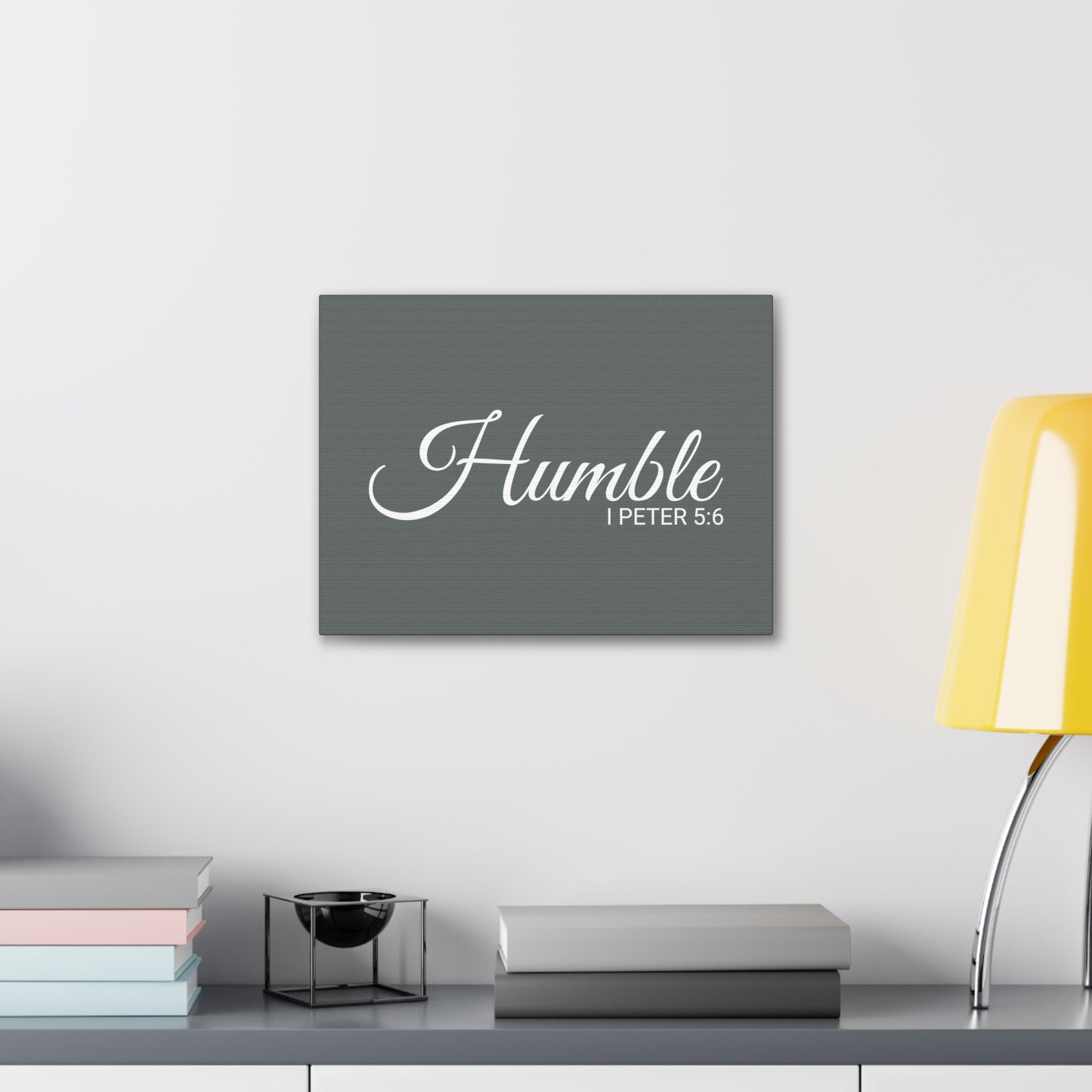 Christian Wall Art "Humble" Verse I Peter 5:6 Ready to Hang Unframed