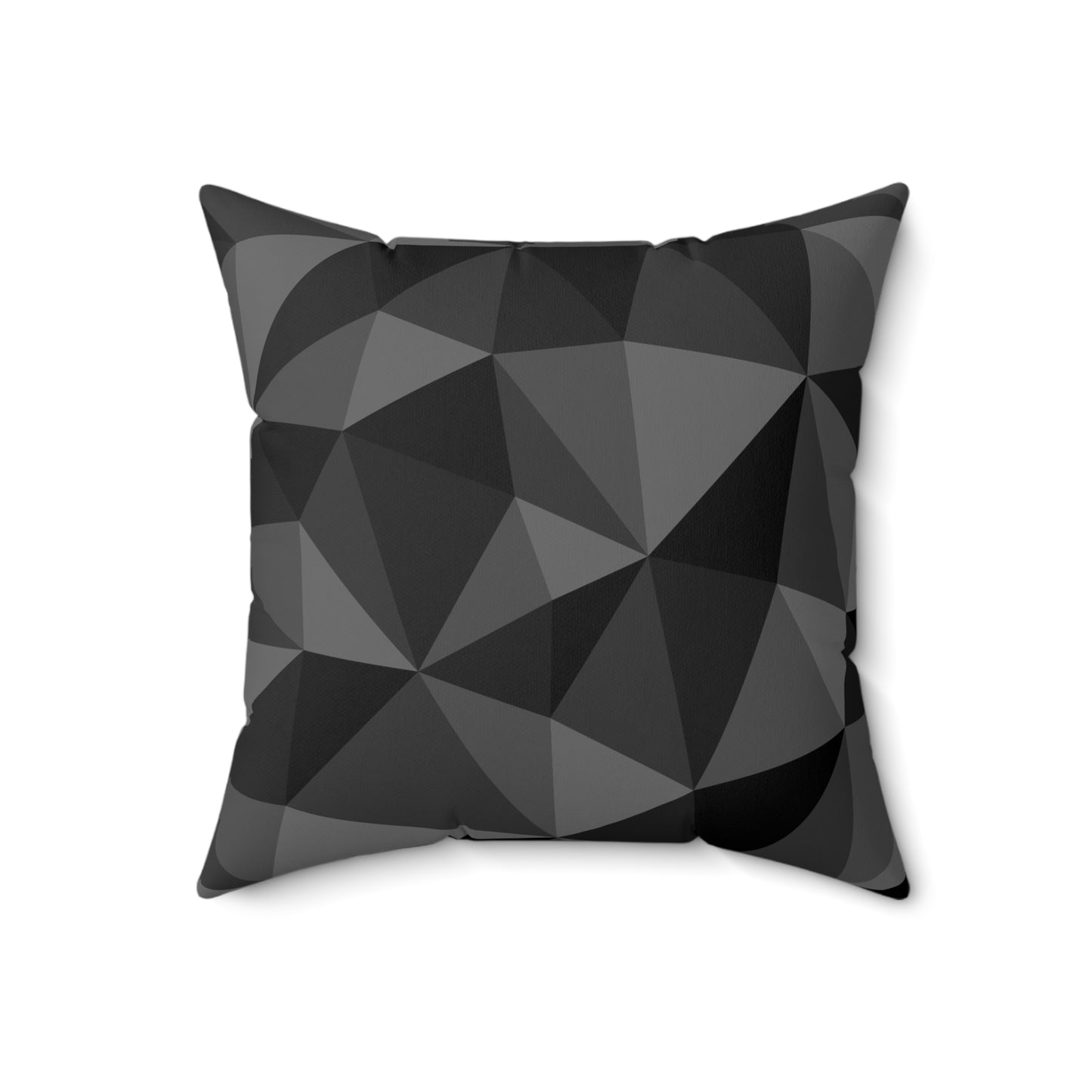 Black and Gray Abstract Throw Pillow