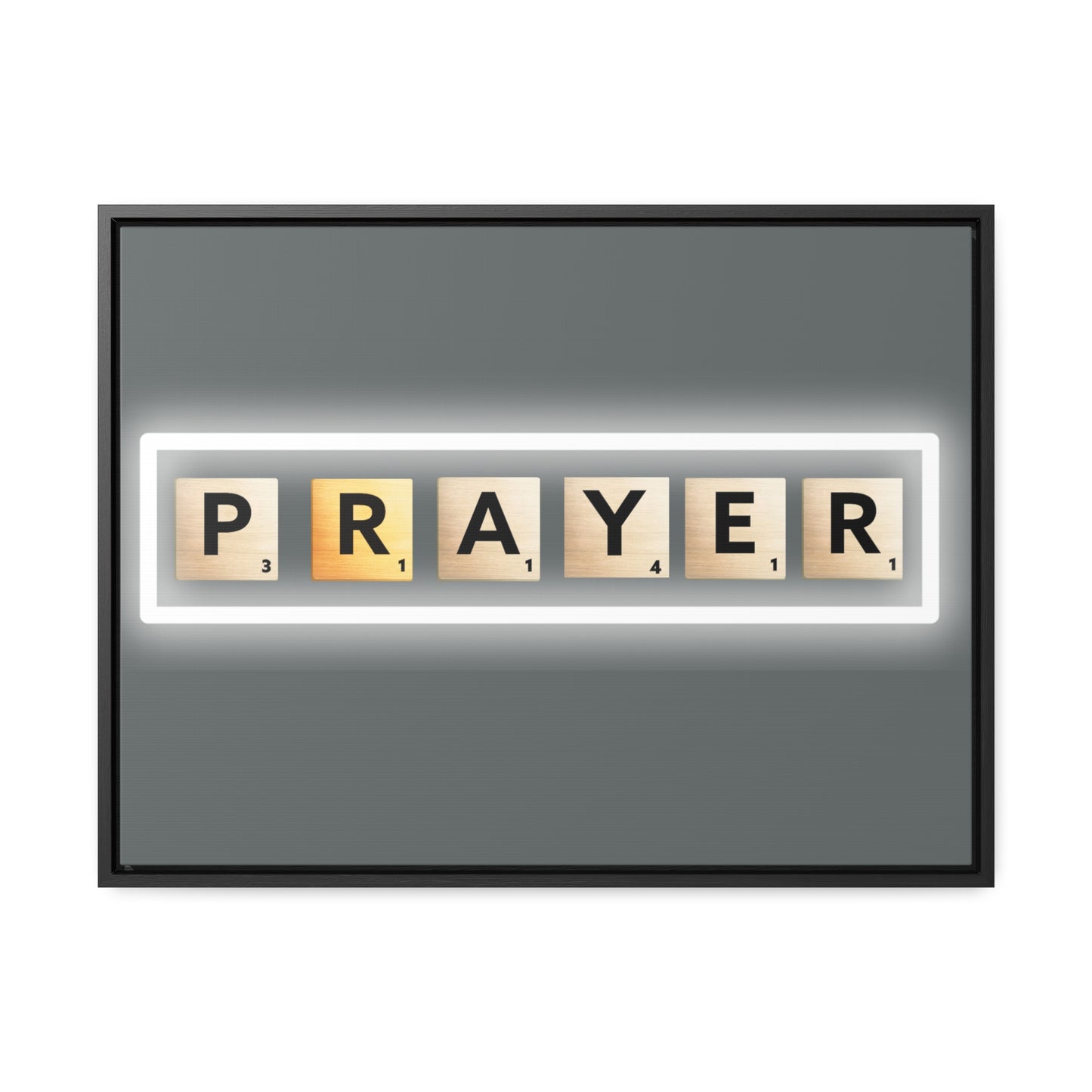 Christian Wall Art: Prayer (Floating Frame)