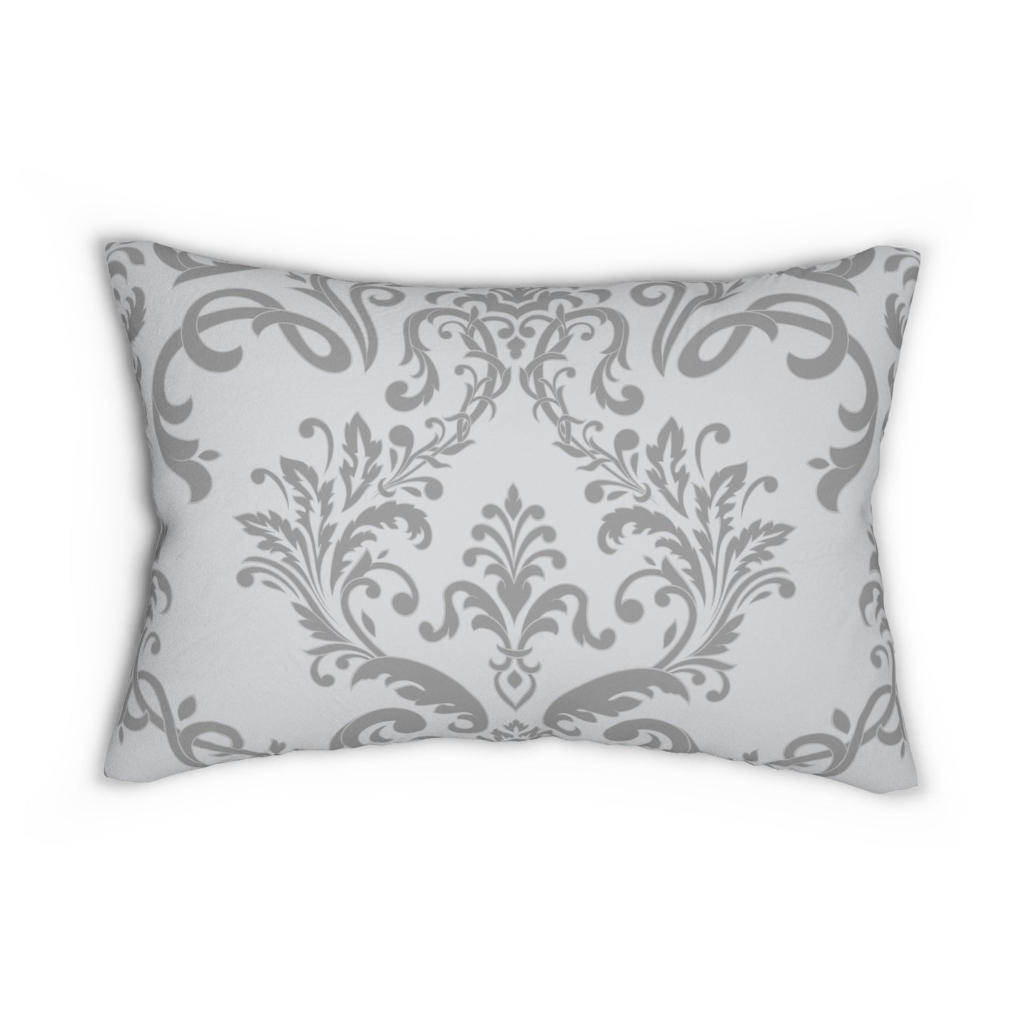 Paisley Gray and White Accent Pillow