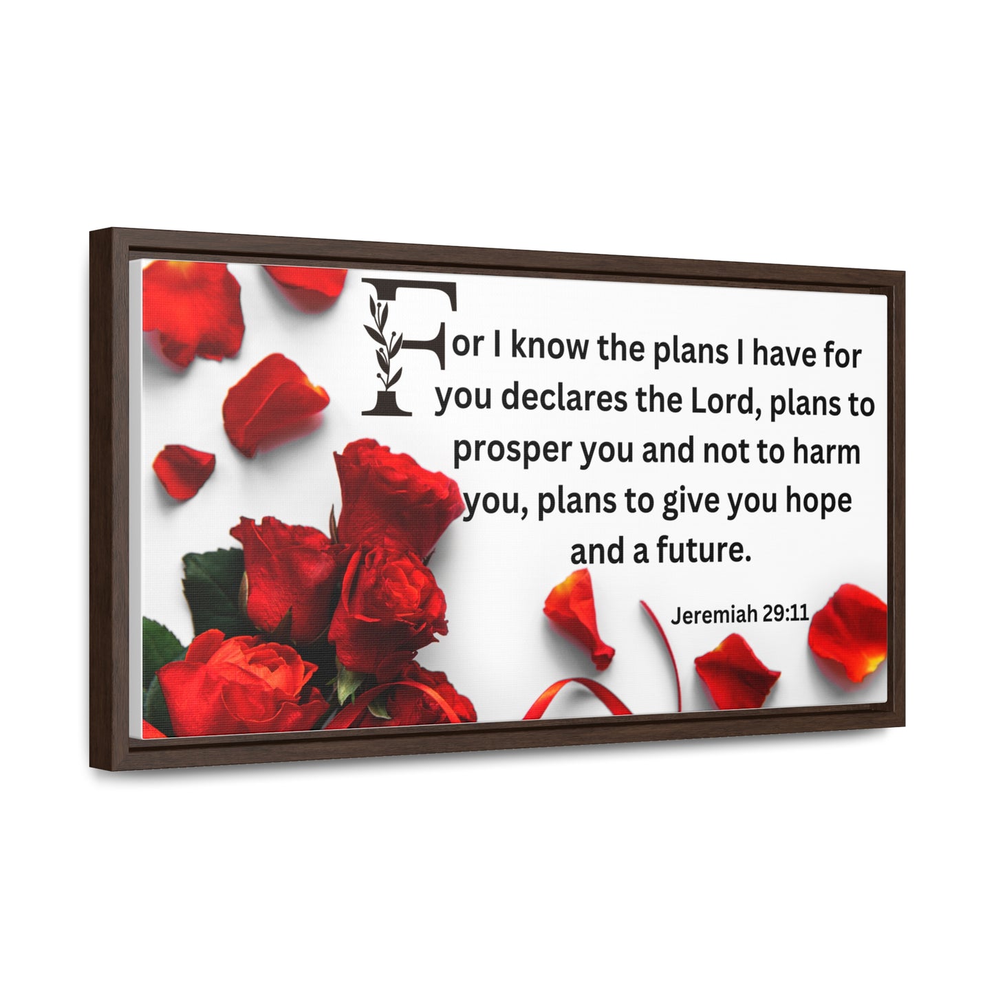 Christian Wall Art: Scripture Jeremiah 29:11 (Floating Frame)