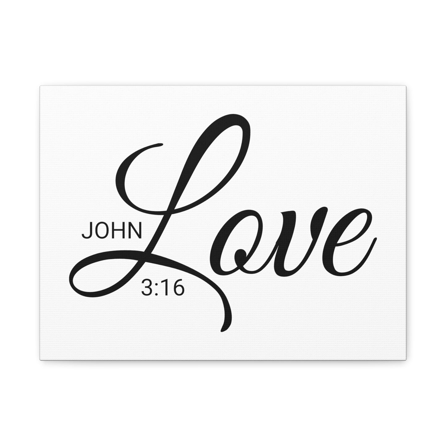 Christian Wall Art "Love" Verse John 3:16 Ready to Hang Unframed