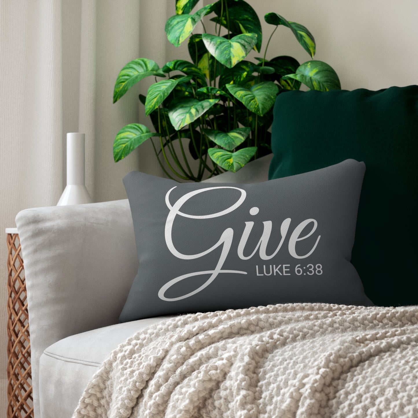 Scripture Give Luke 6:38 Bible Verse Pillow