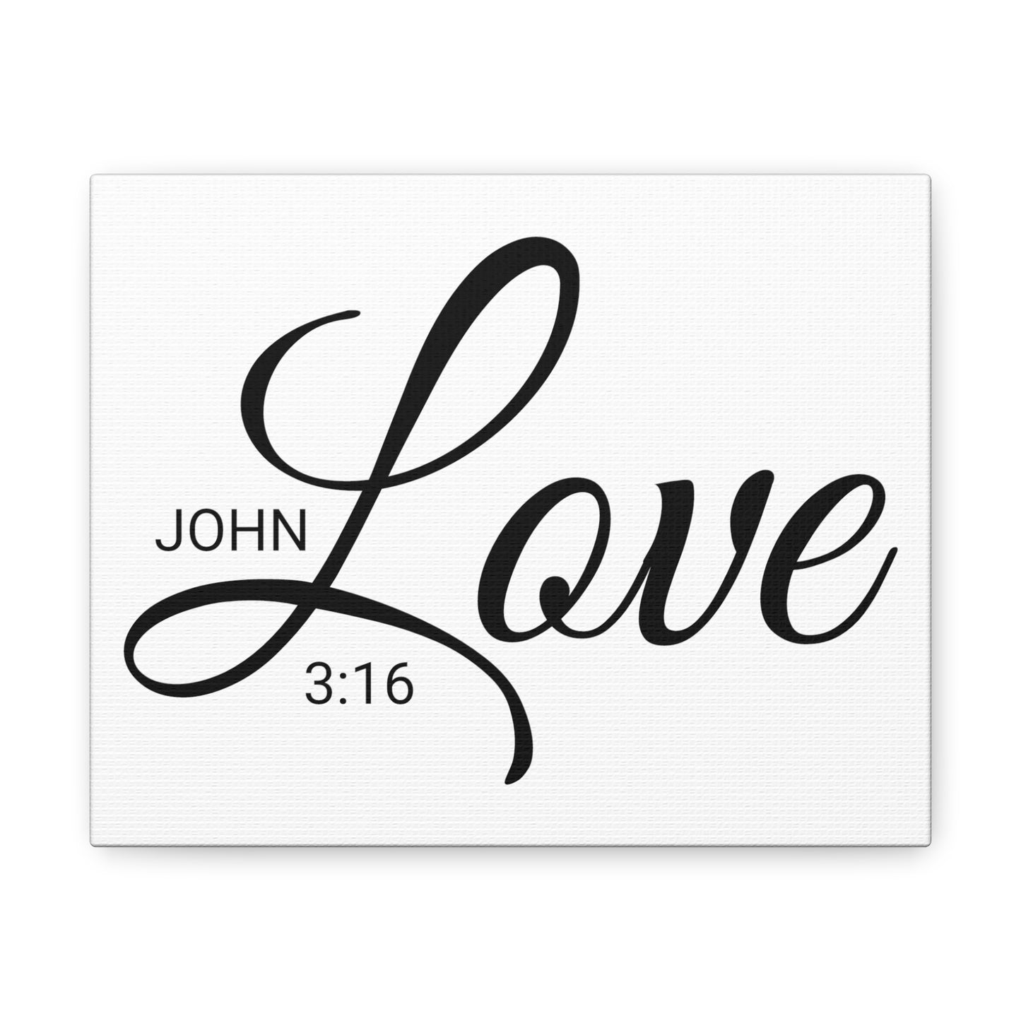 Christian Wall Art "Love" Verse John 3:16 Ready to Hang Unframed