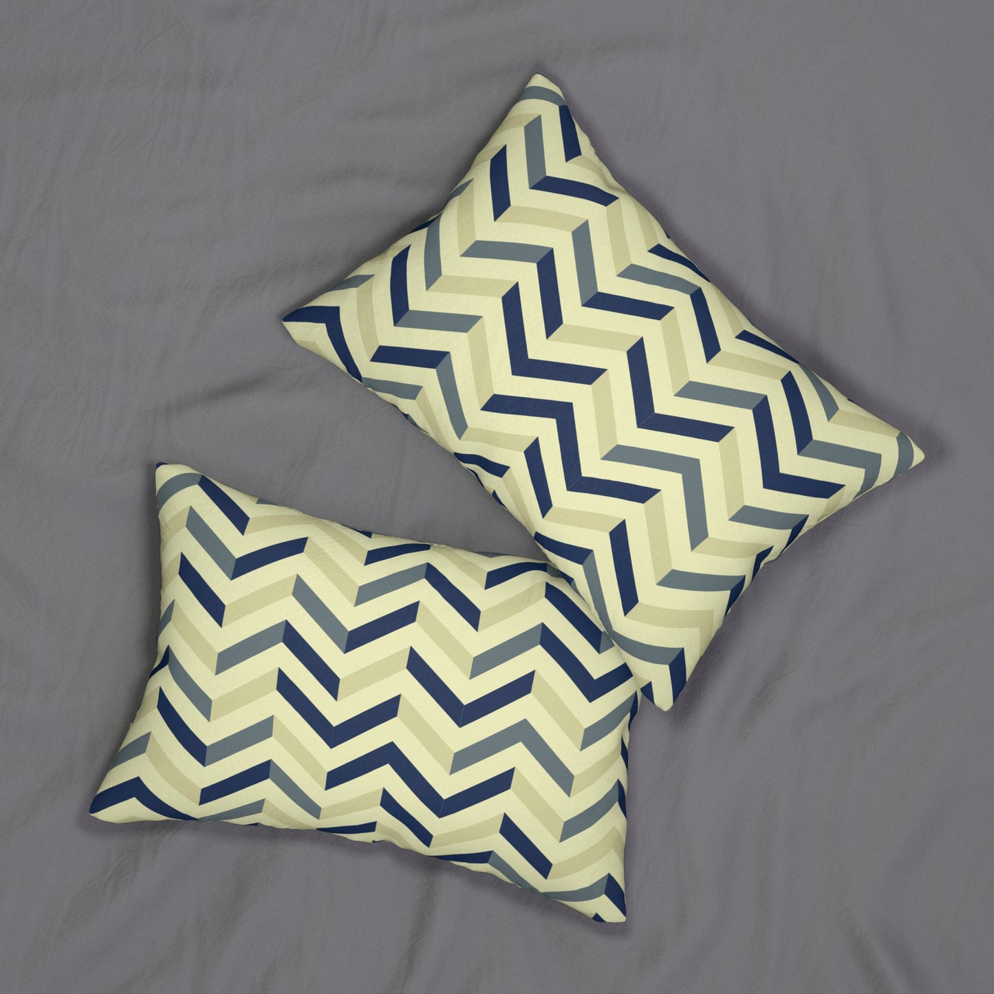 Almohada decorativa en zigzag multicolor