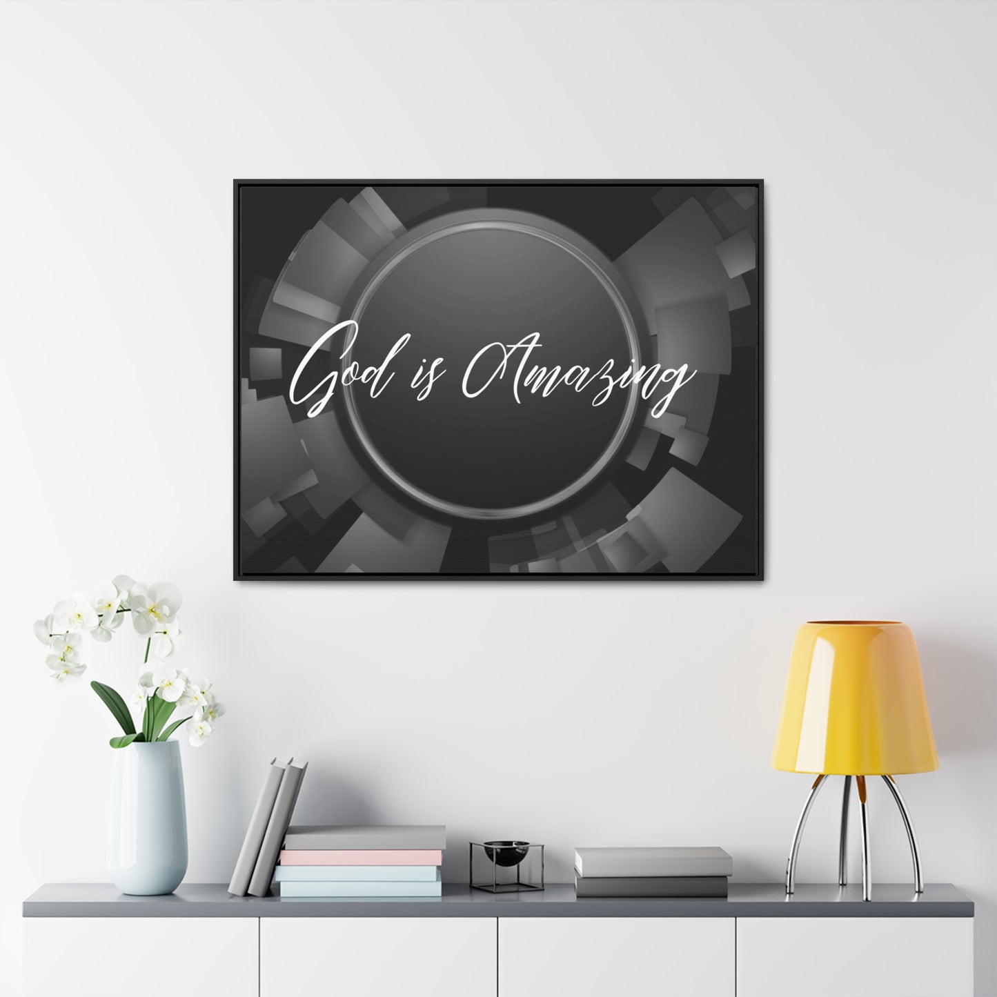 Christian Wall Art: God is Amazing (Floating Frame)