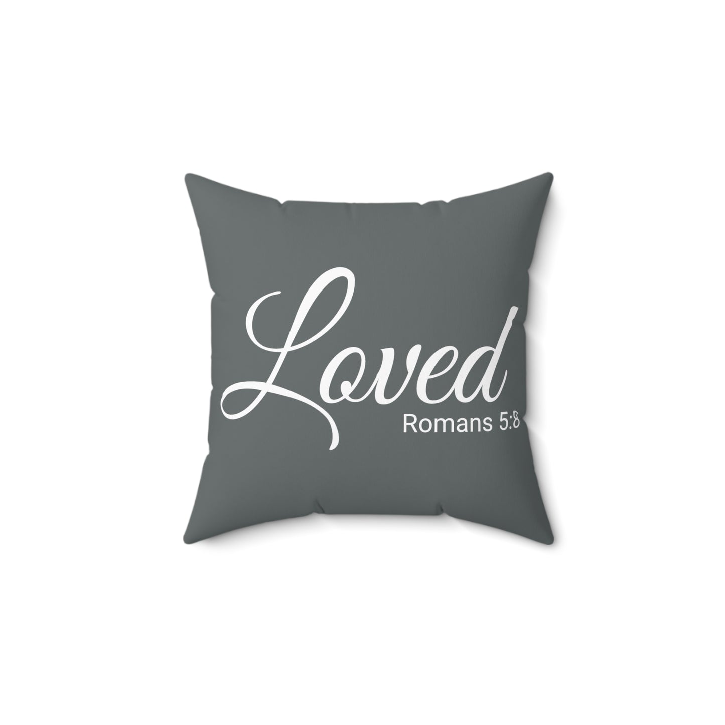 Scripture Loved Romans 5:8 Bible Verse Pillow