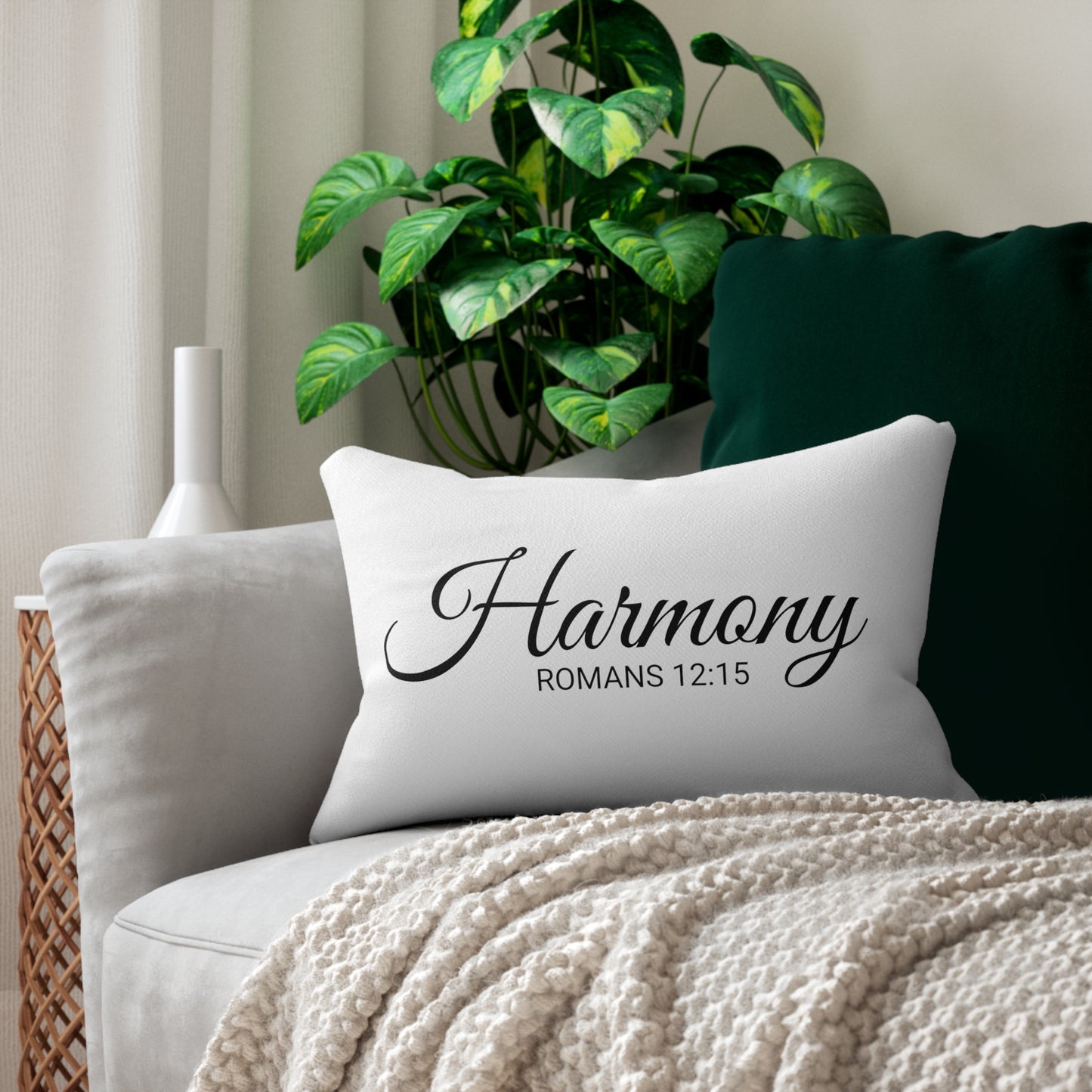 Scripture Harmony Romans 12:15 Bible Verse Pillow