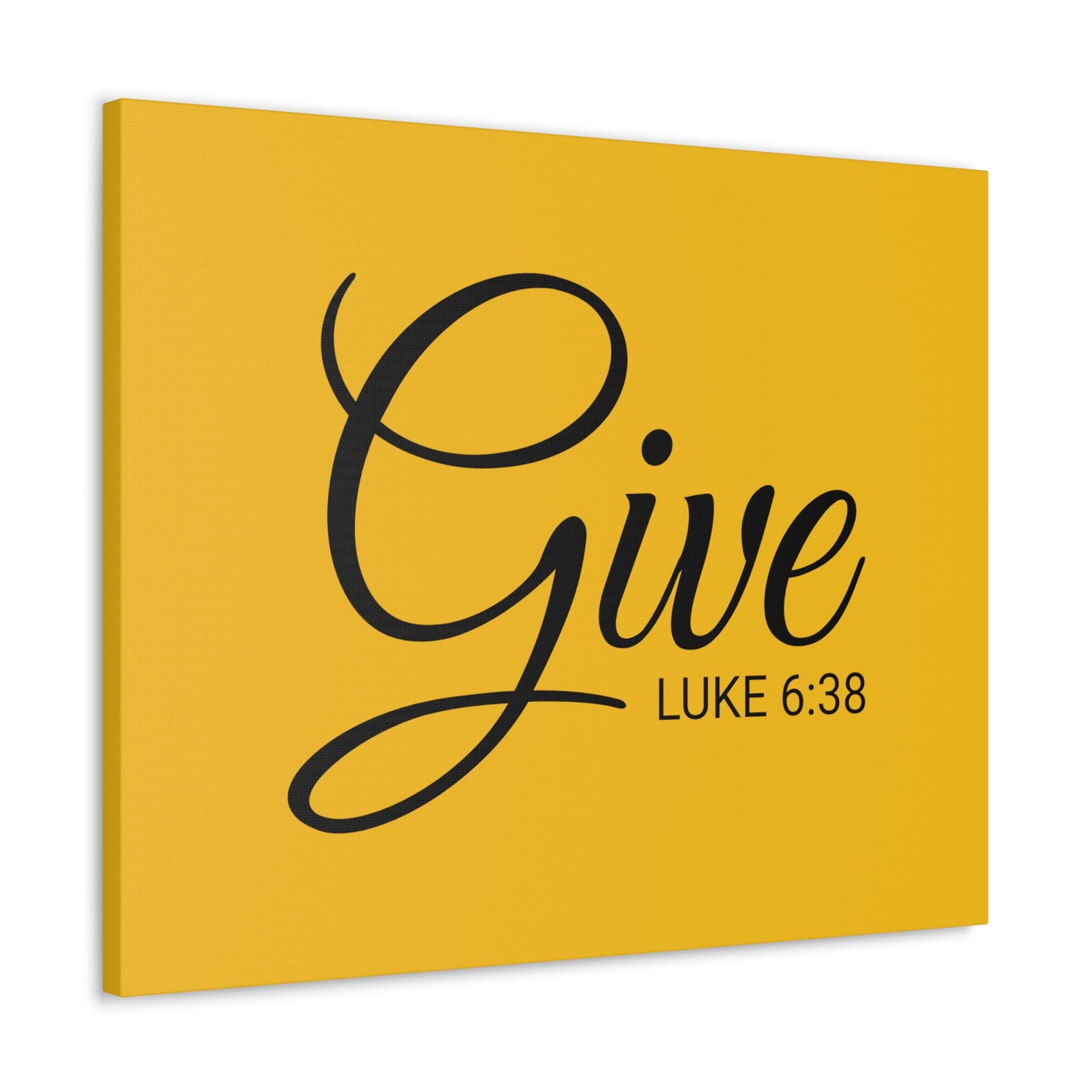 Christian Wall Art "Give" Verse Luke 6:38 Ready to Hang Unframed