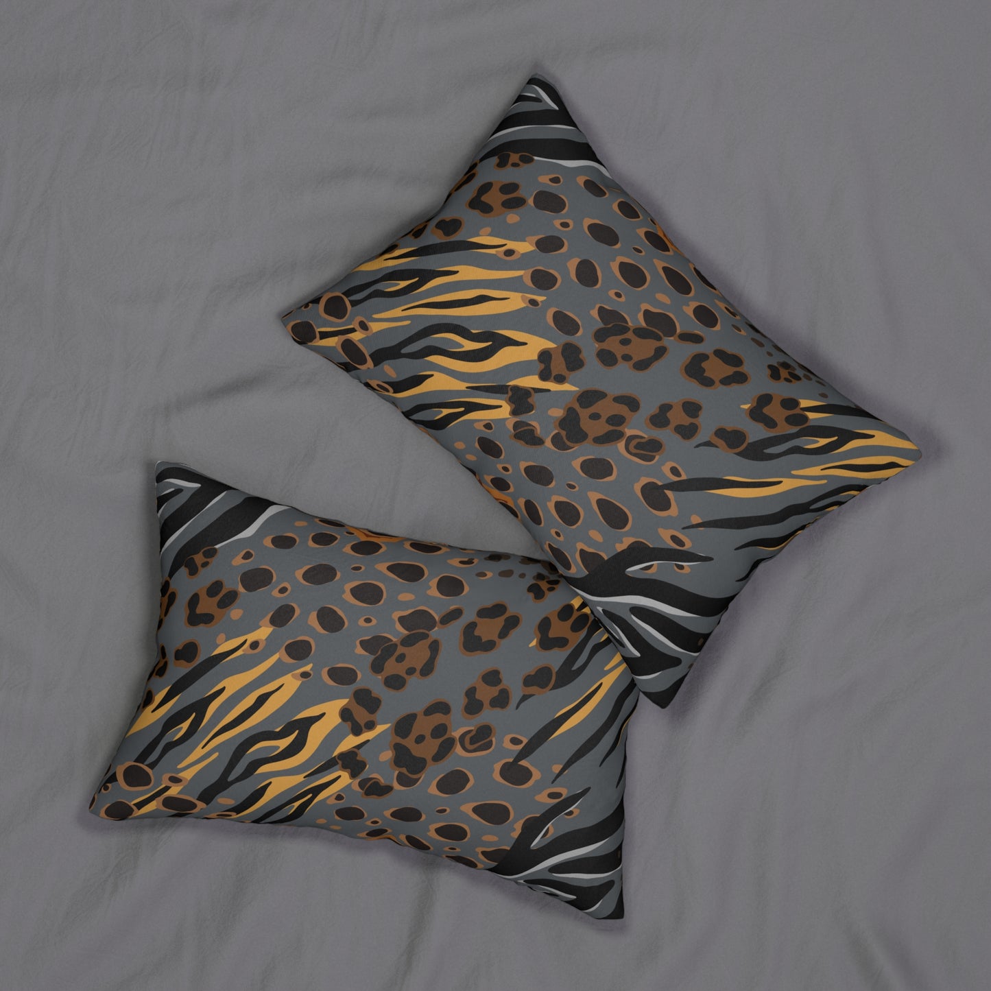 Animal Print Gray Accent Pillow