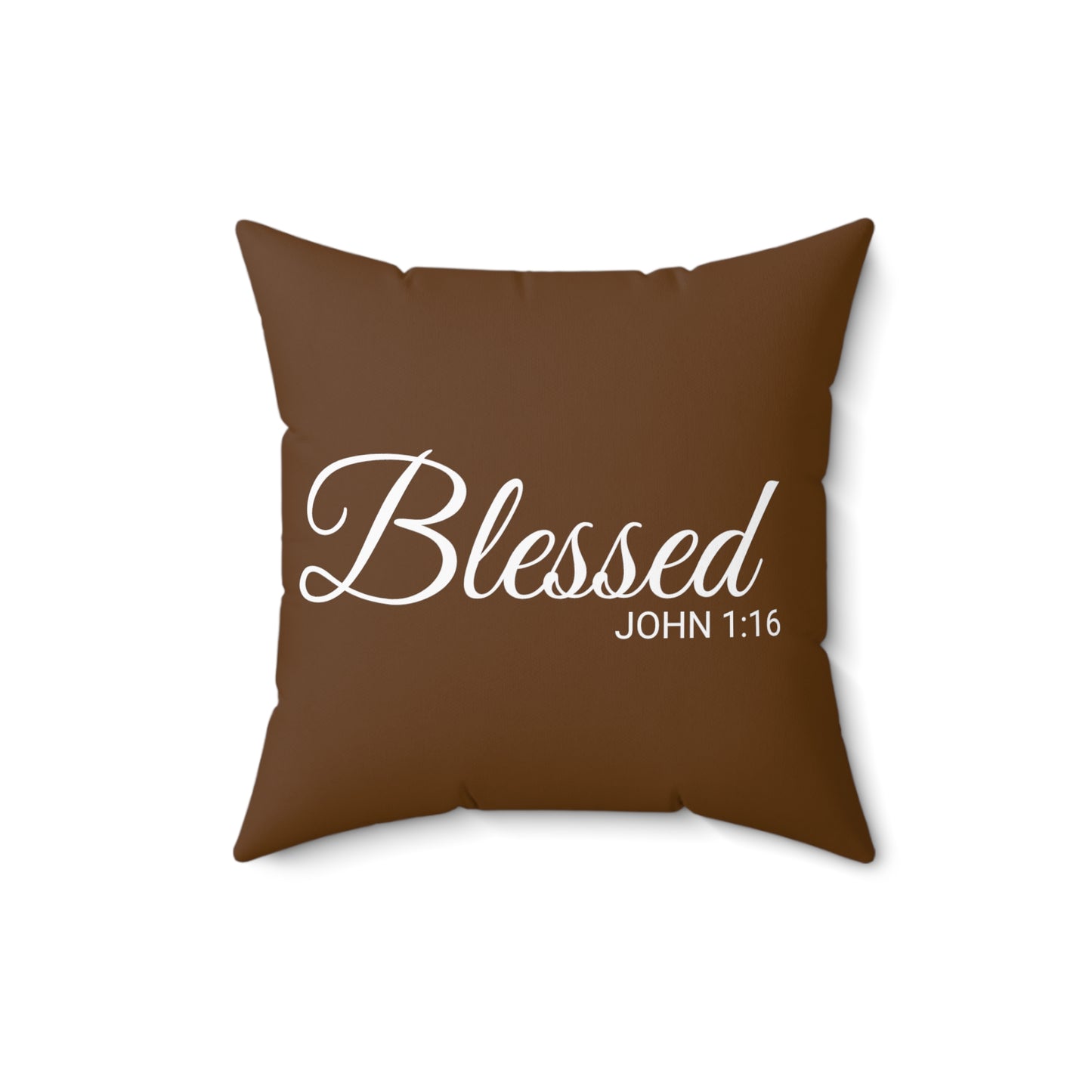 Scripture Blessed John 1:16 Bible Verse Throw Pillow