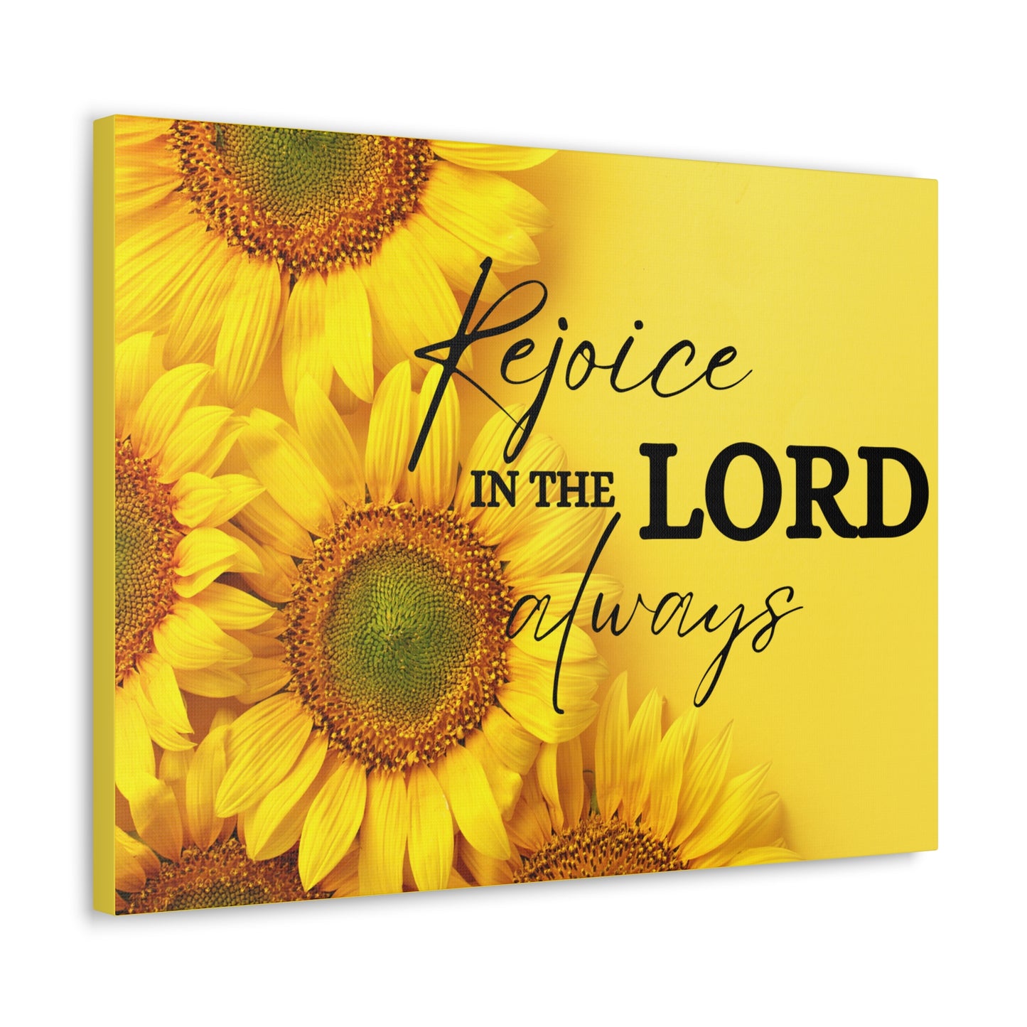 Christian Wall Art: Rejoice in the Lord (Wood Frame Ready to Hang)