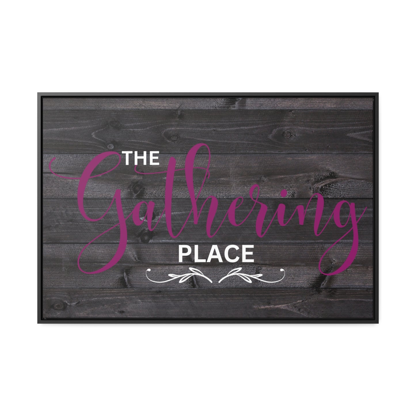 Christian Wall Art: The Gathering Place (Floating Frame)