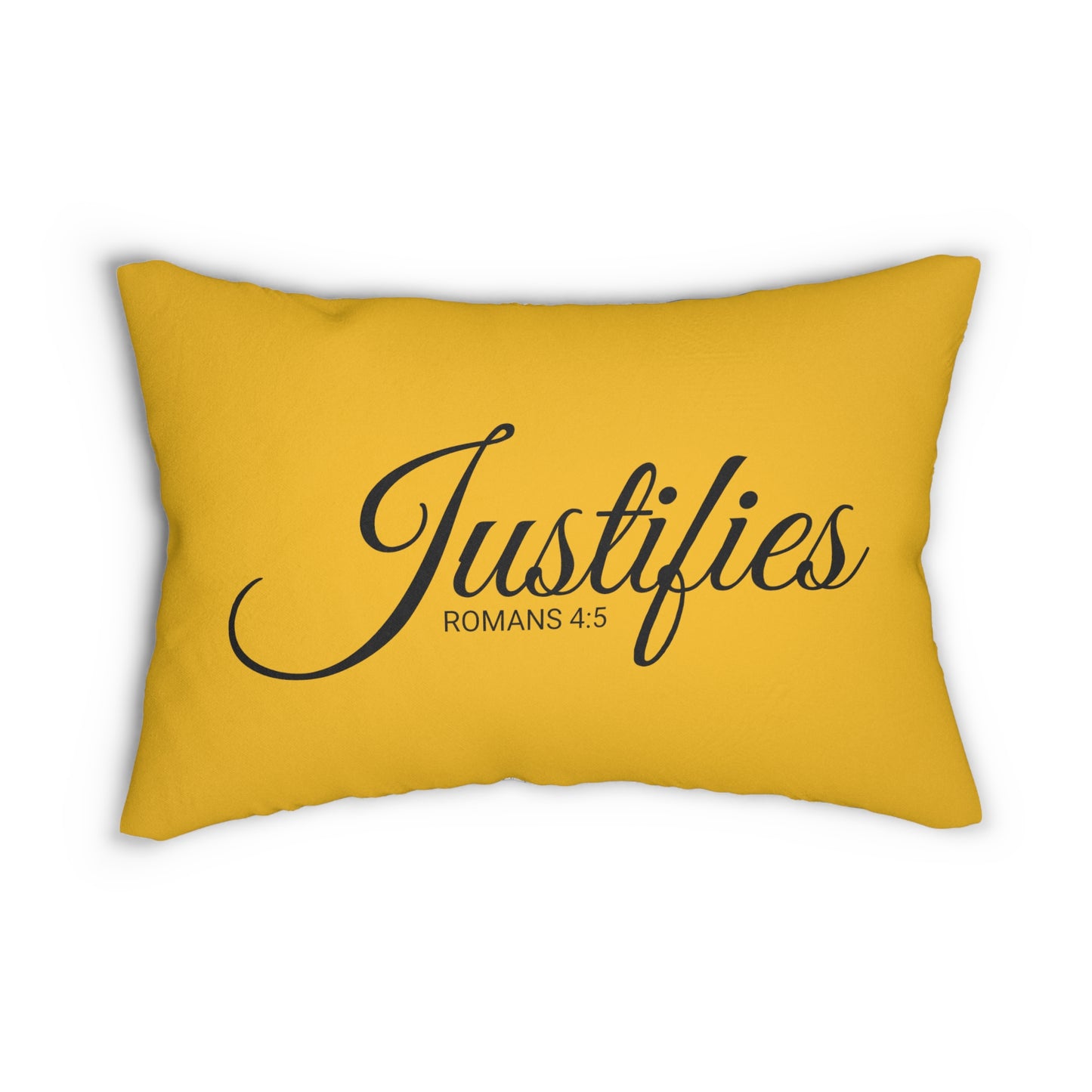 Scripture Justifies Romans 4:5 Bible Verse Pillow