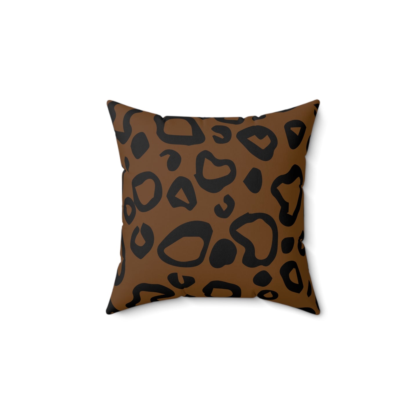 Leopard Print Brown Throw Pillow