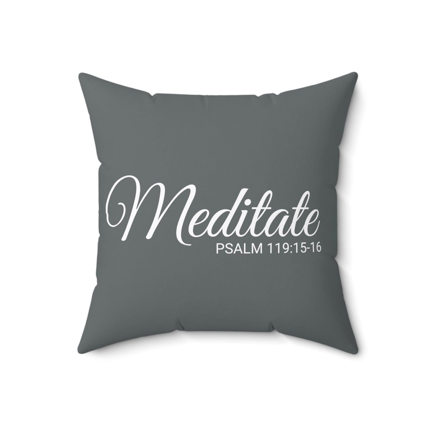 Scripture Meditate Psalm 119:15-16 Bible Verse Pillow