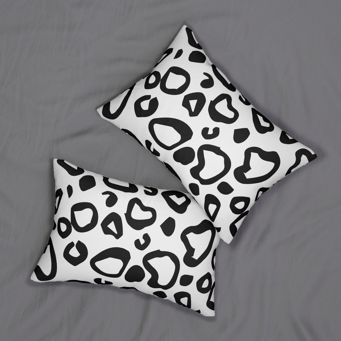 Leopard Print White Accent Pillow