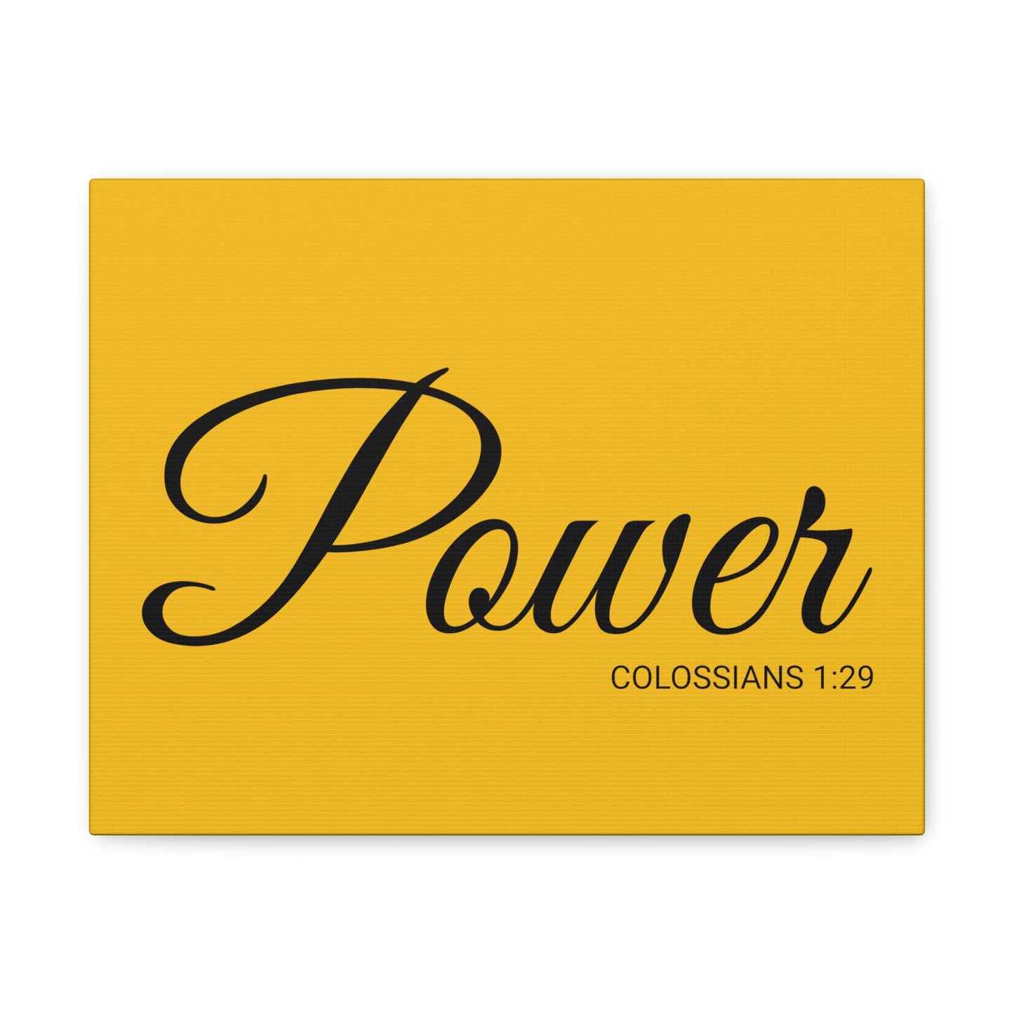 Christian Wall Art "Power" Verse Colossians 1:29 Ready to Hang Unframed