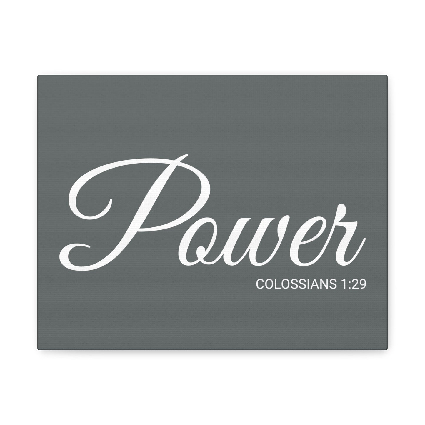 Christian Wall Art "Power" Verse Colossians 1:29 Ready to Hang Unframed