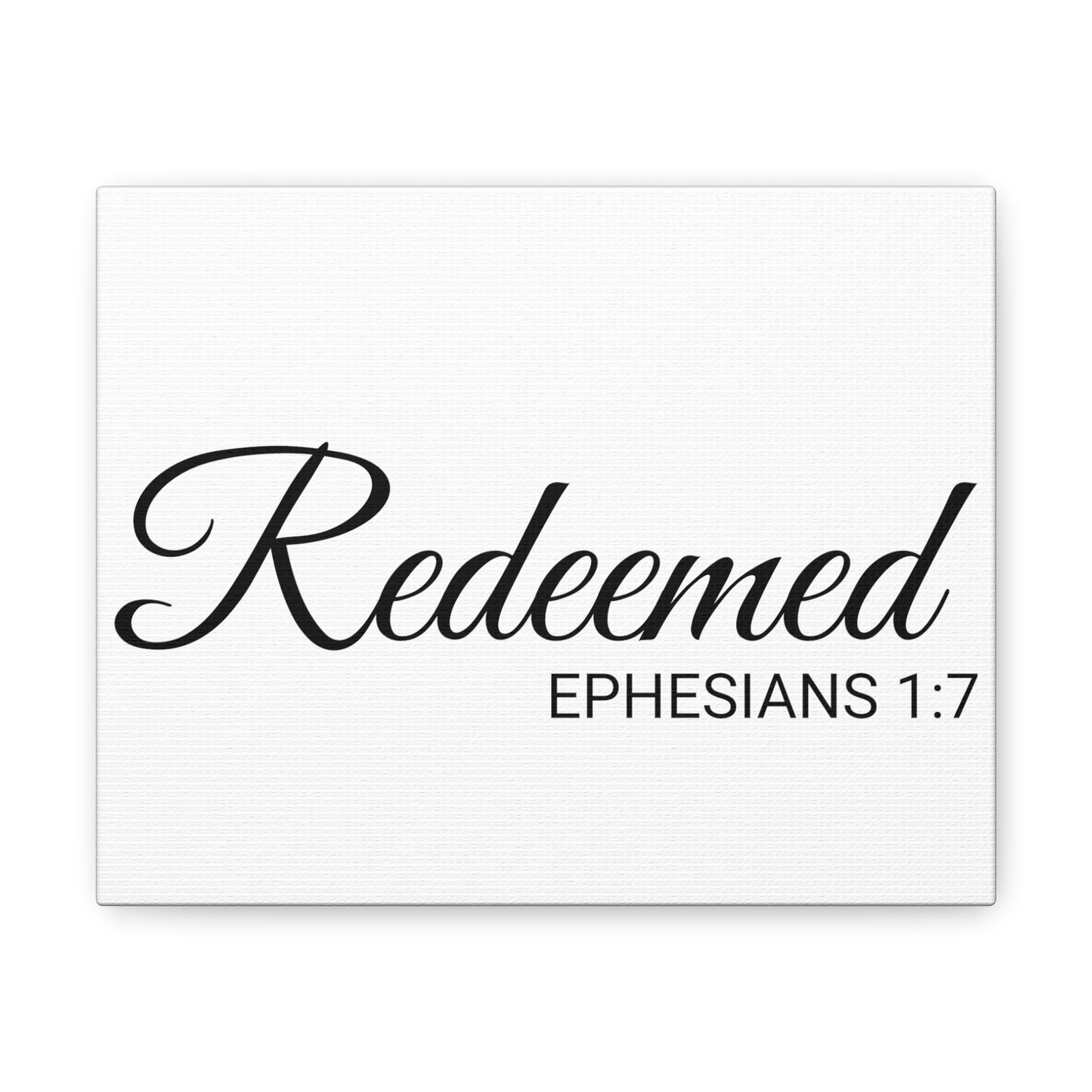 Christian Wall Art "Redeemed" Verse Ephesians 1:7 Ready to Hang Unframed