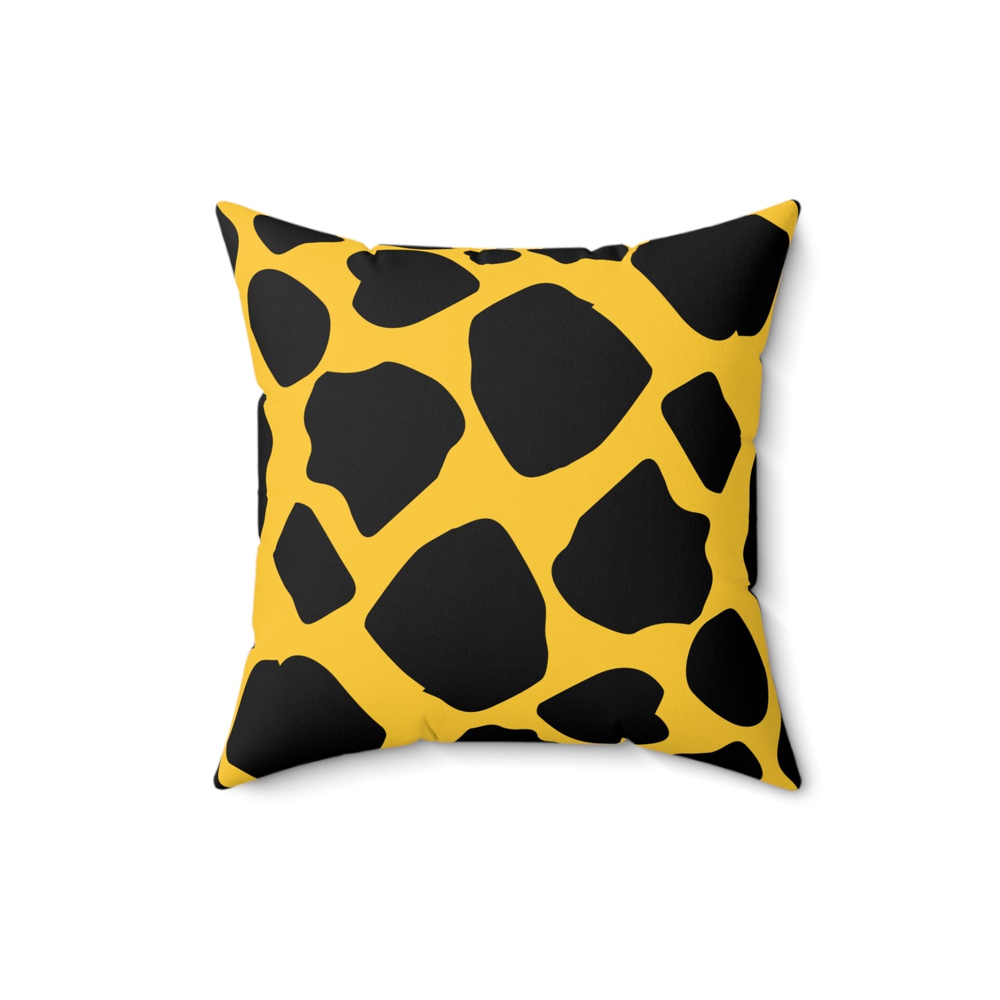 Cow Print Gold Throw Pillow