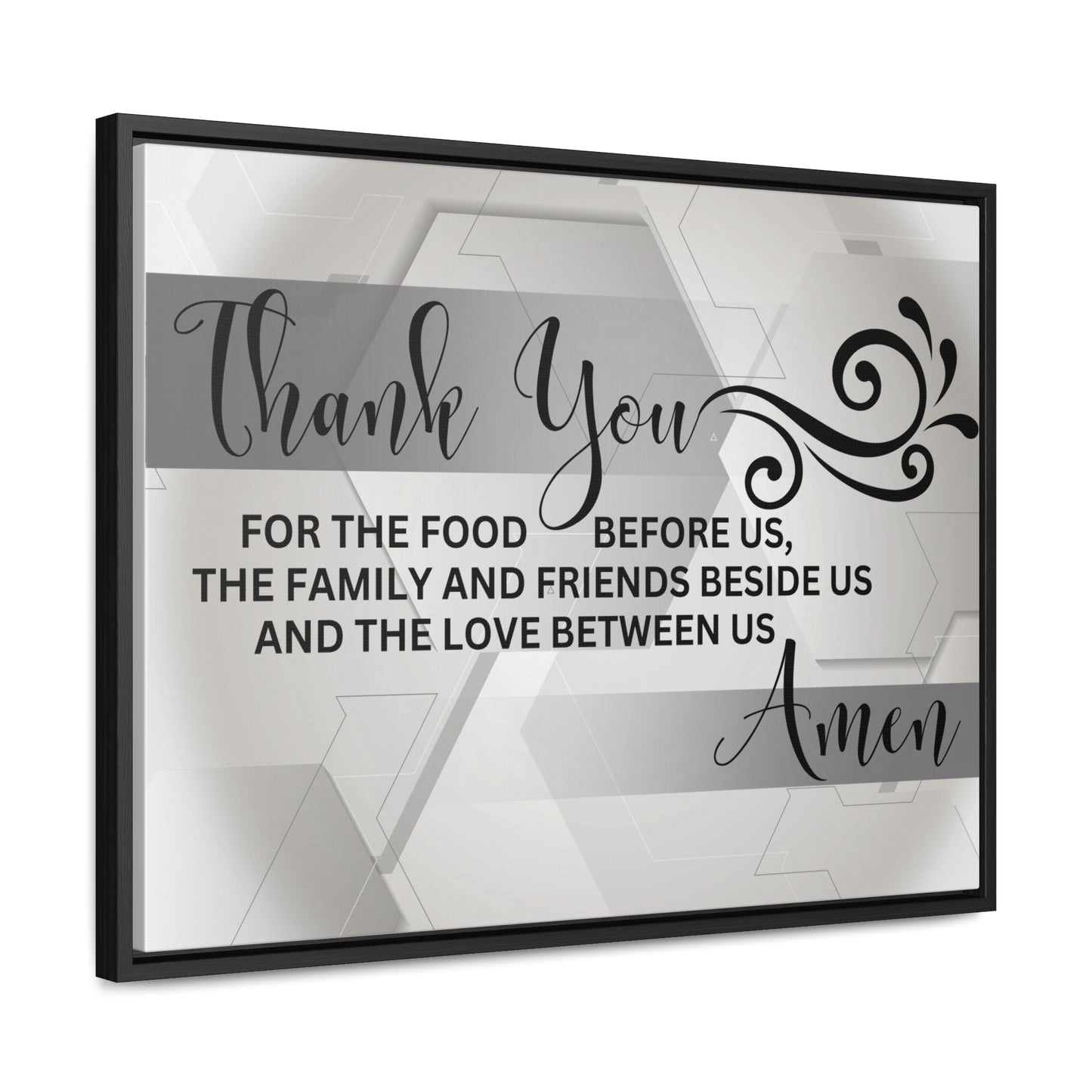 Christian Wall Art: Thank You....Amen (Floating Frame)